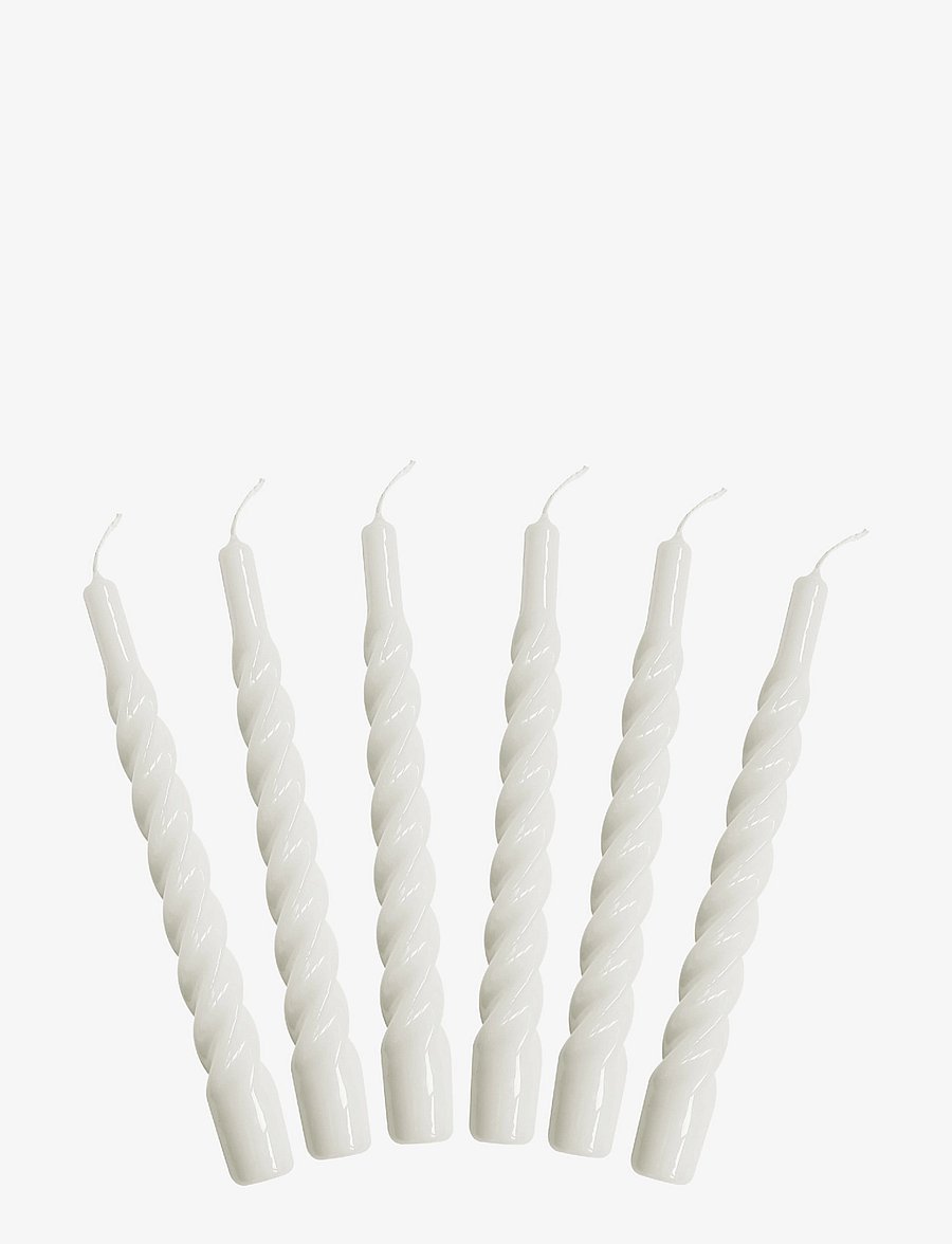 Kunstindustrien - Twisted Candles, 6 piece box - madalaimad hinnad - white - 0