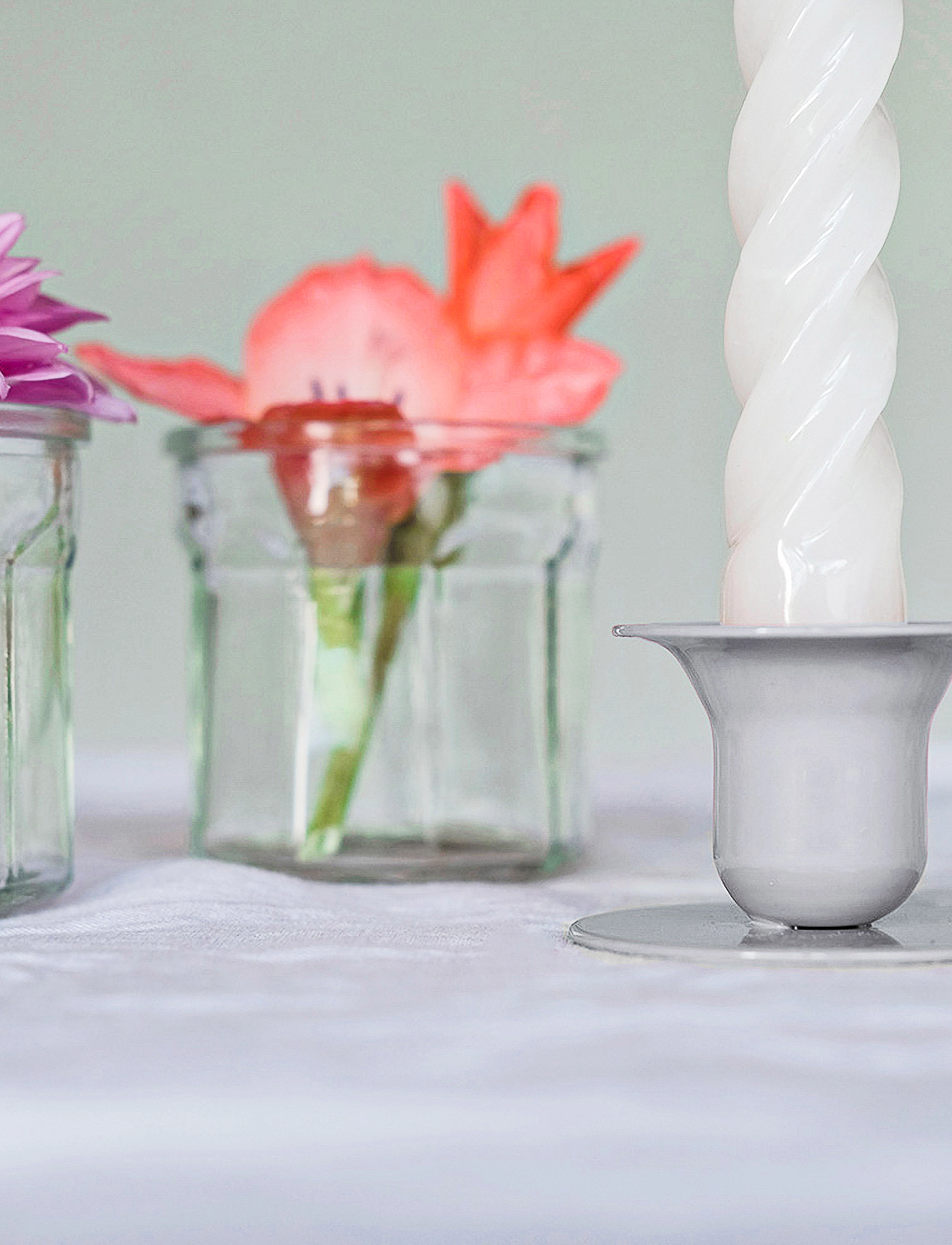 Kunstindustrien Twisted Candles, 6 Piece Box, One Size, Weiß - Pillar Homeware
