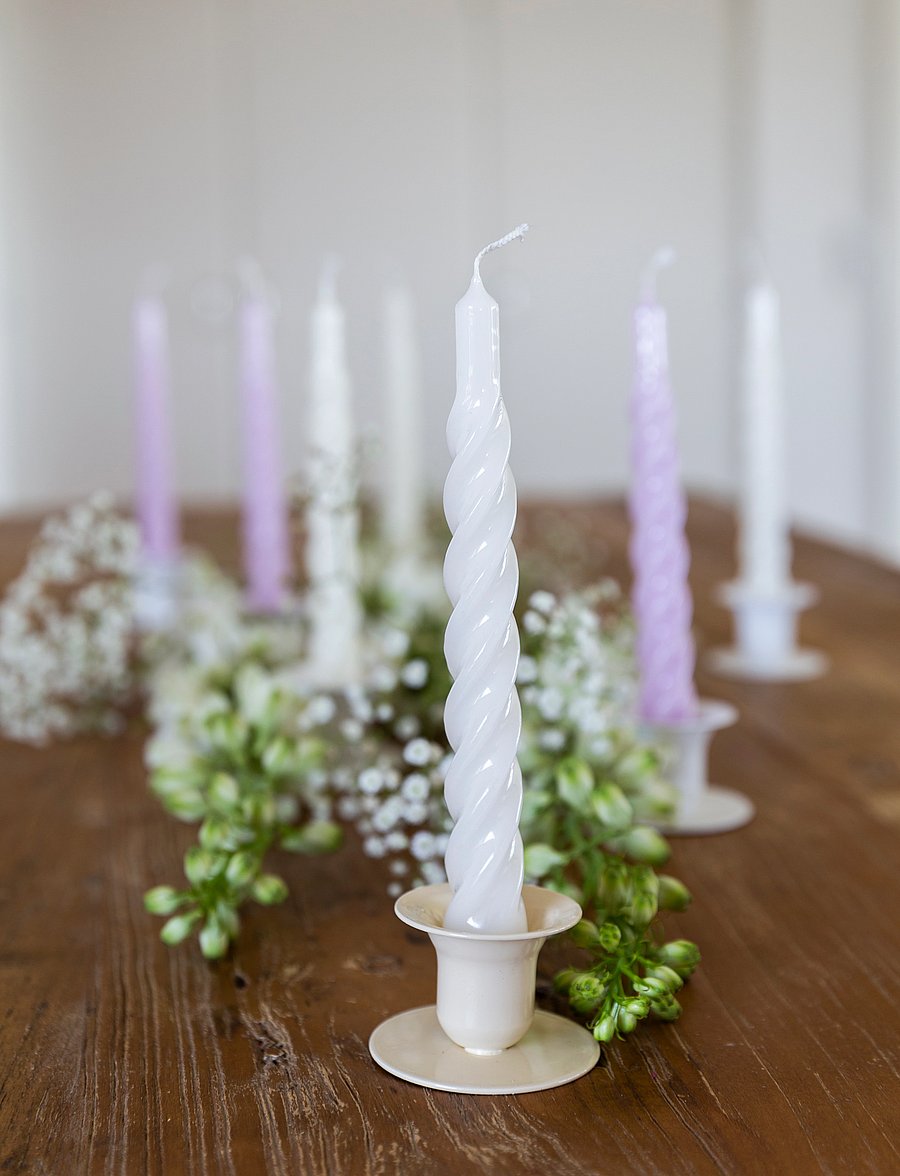 Kunstindustrien - Twisted Candles, 6 piece box - madalaimad hinnad - white - 3