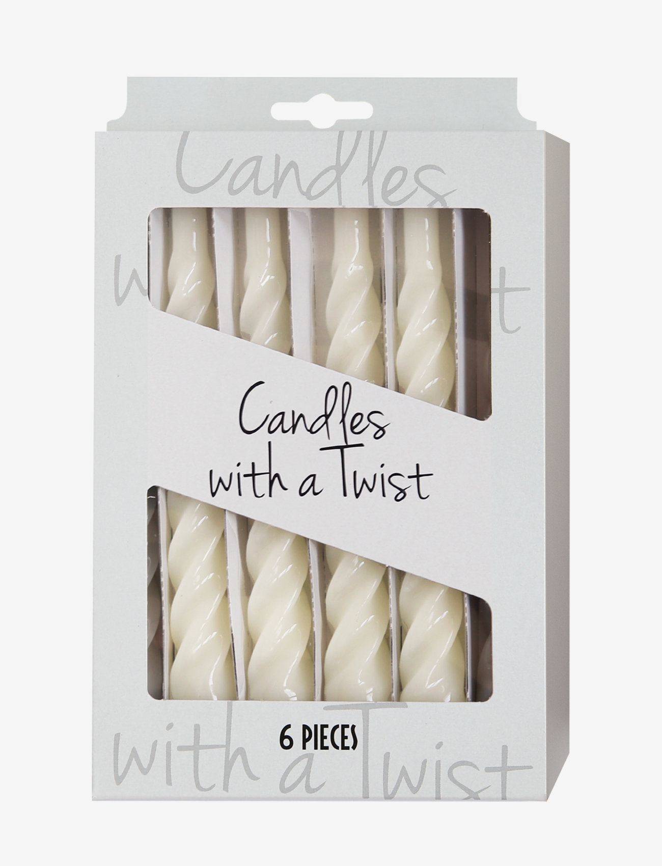 Kunstindustrien - Twisted Candles, 6 piece box - de laveste prisene - ivory - 1