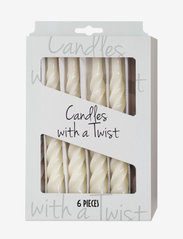 Kunstindustrien - Twisted Candles, 6 piece box - laveste priser - ivory - 1