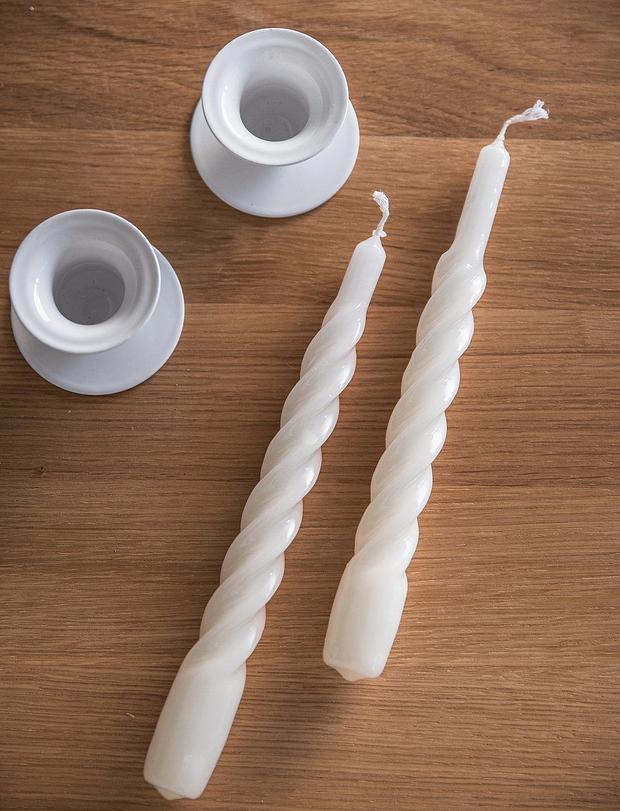 Kunstindustrien - Twisted Candles, 6 piece box - die niedrigsten preise - ivory - 2