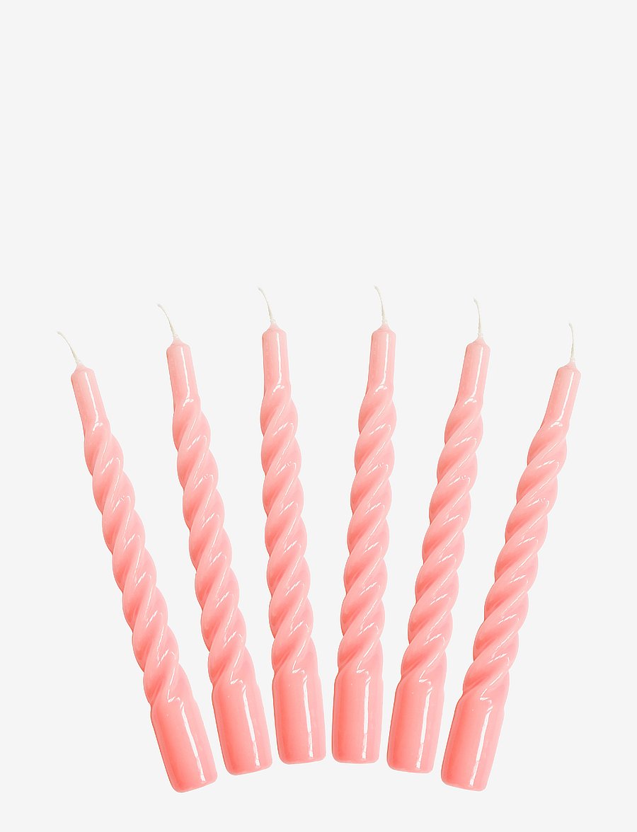 Kunstindustrien - Twisted Candles, 6 piece box - osta hinna alusel - pink - 0