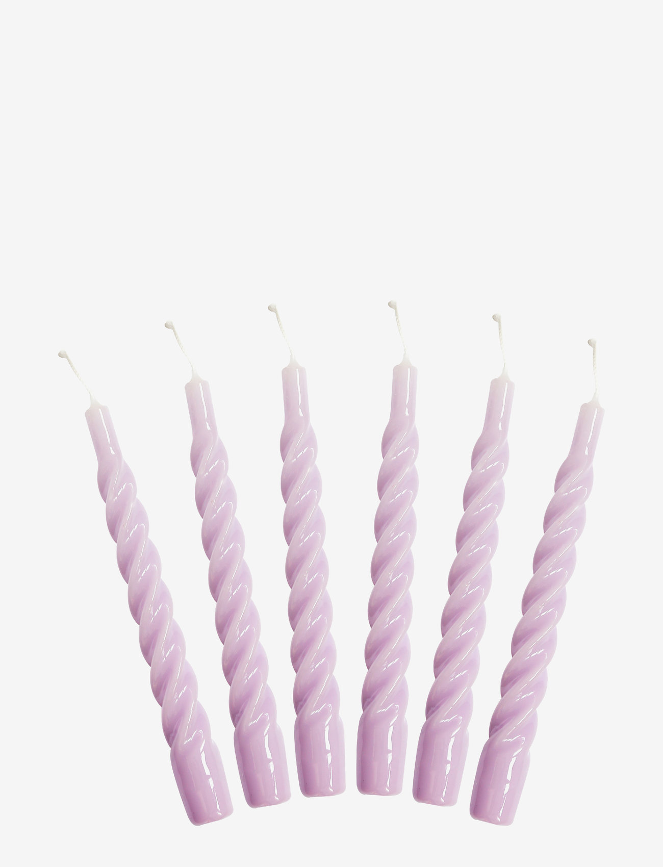 Kunstindustrien - Twisted Candles, 6 piece box - køb efter pris - lilac - 0