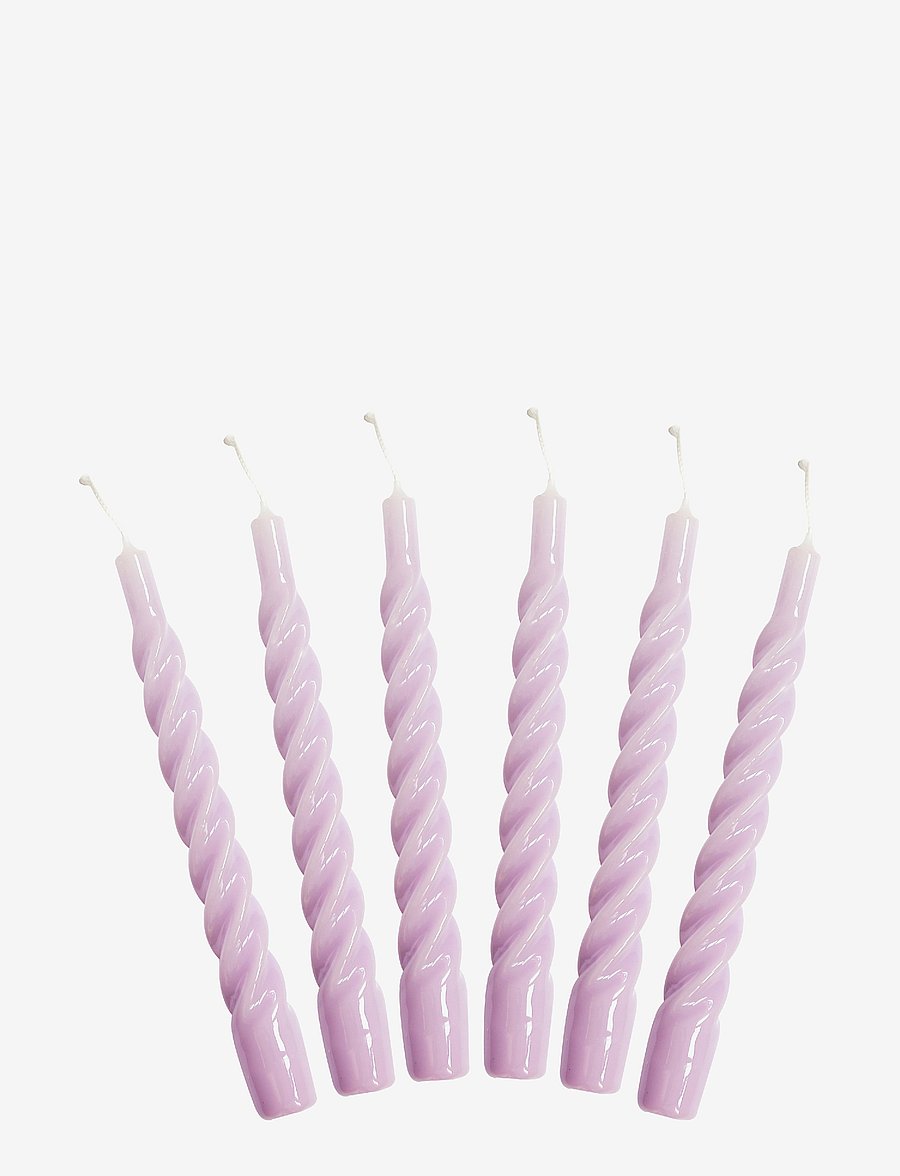 Kunstindustrien - Twisted Candles, 6 piece box - die niedrigsten preise - lilac - 0