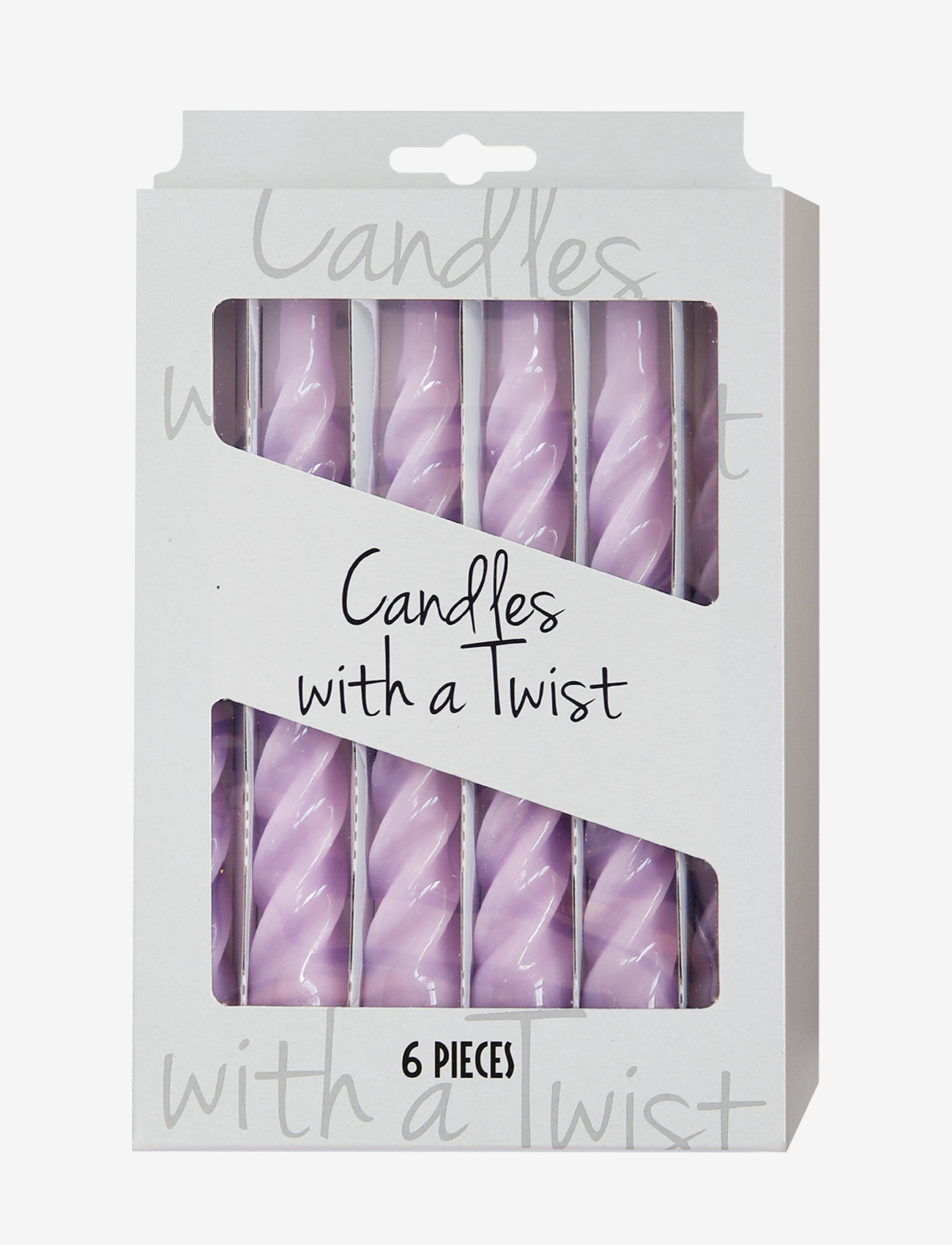 Kunstindustrien - Twisted Candles, 6 piece box - køb efter pris - lilac - 1
