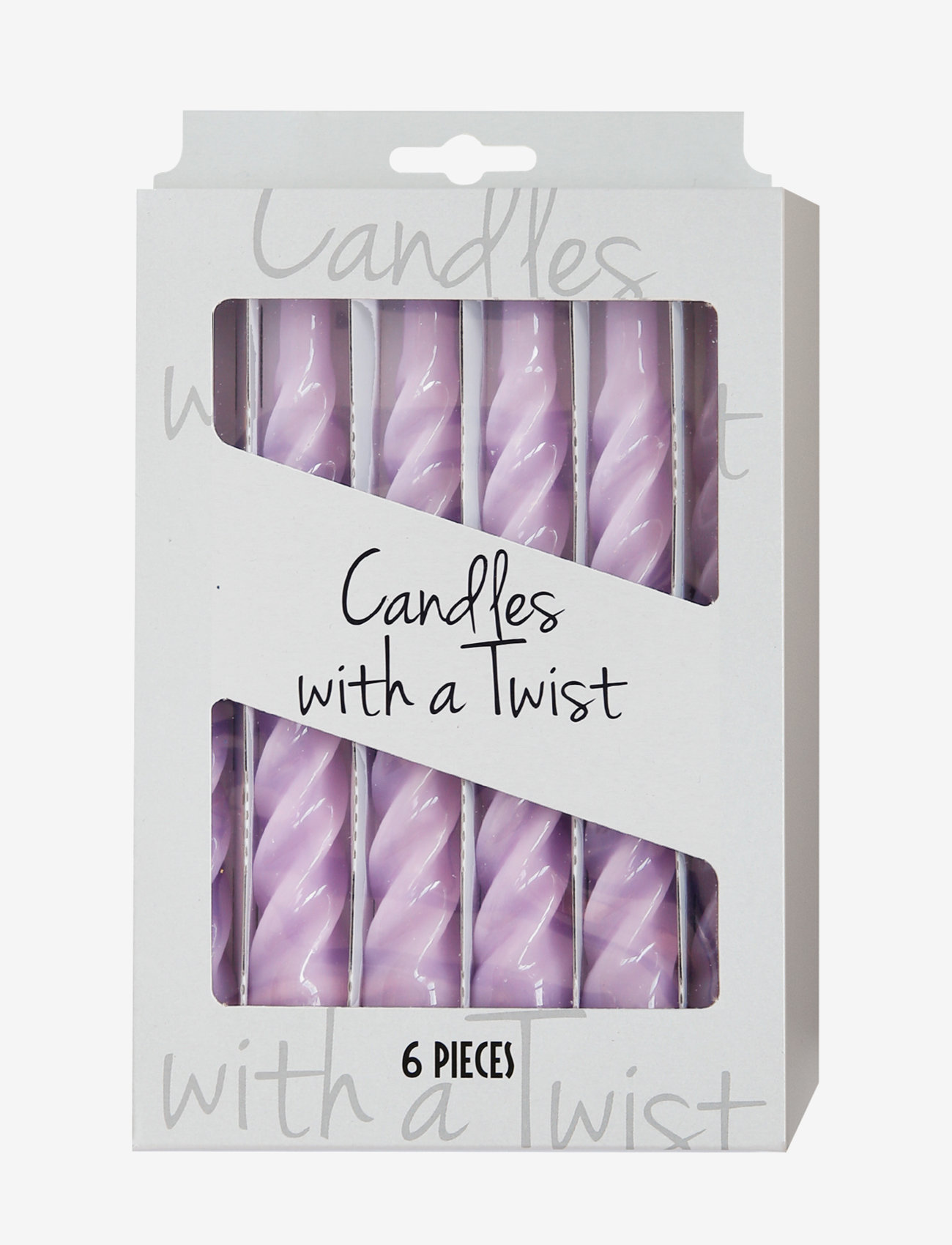 Kunstindustrien - Twisted Candles, 6 piece box - lowest prices - lilac - 1