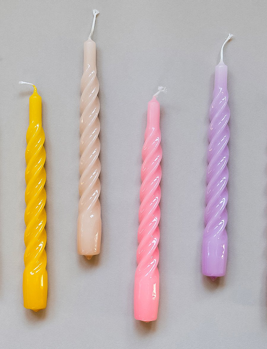 Kunstindustrien - Twisted Candles, 6 piece box - die niedrigsten preise - lilac - 2