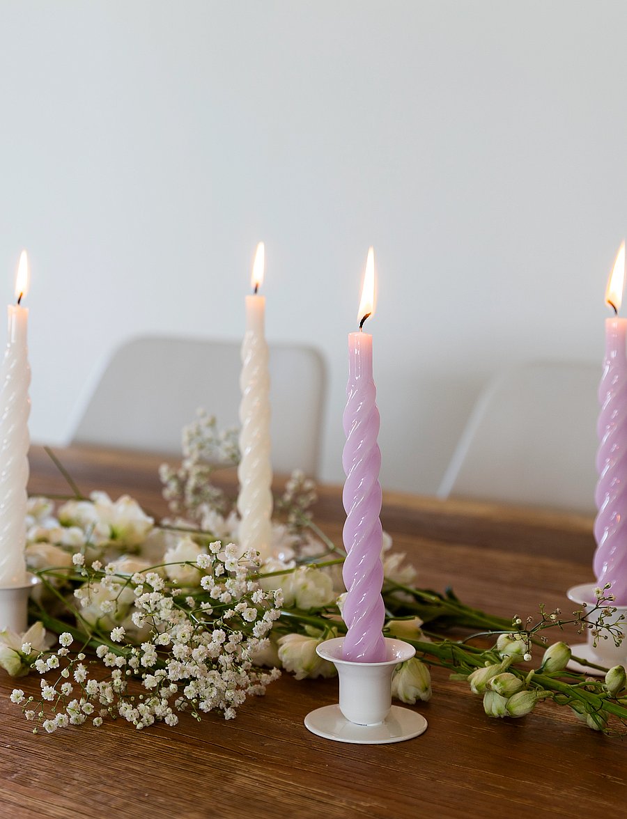 Kunstindustrien - Twisted Candles, 6 piece box - die niedrigsten preise - lilac - 3