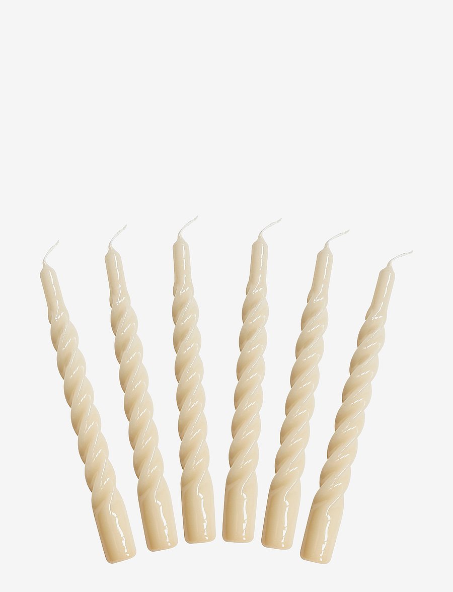 Kunstindustrien - Twisted Candles, 6 piece box - iepērcies pēc cenas - nude - 1
