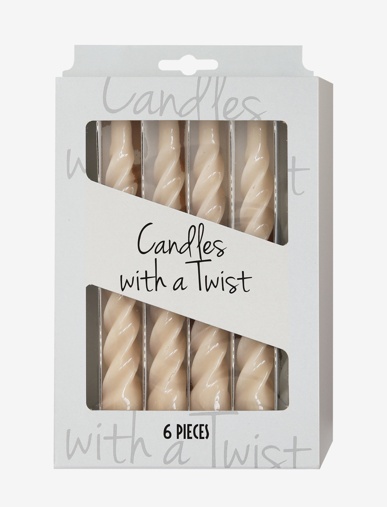 Kunstindustrien - Twisted Candles, 6 piece box - køb efter pris - nude - 2
