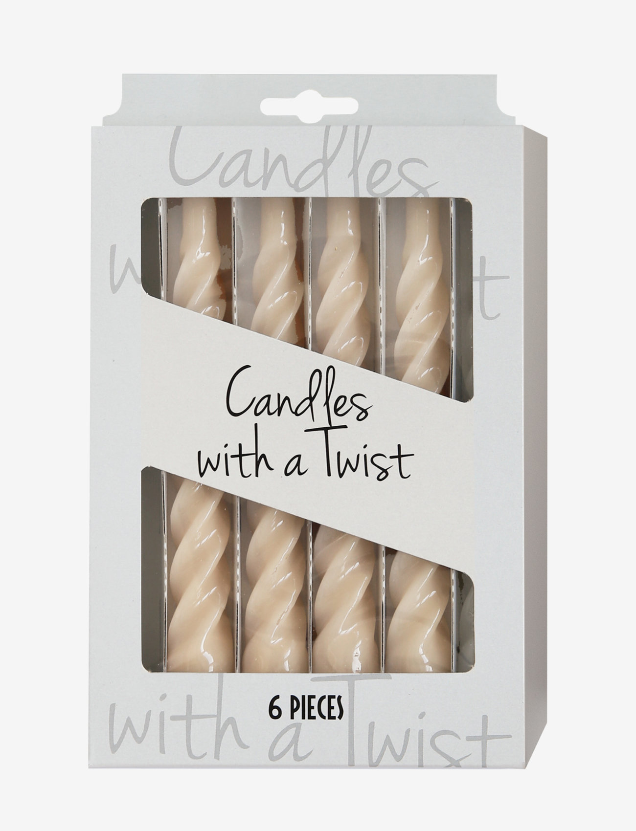 Kunstindustrien - Twisted Candles, 6 piece box - de laveste prisene - nude - 1