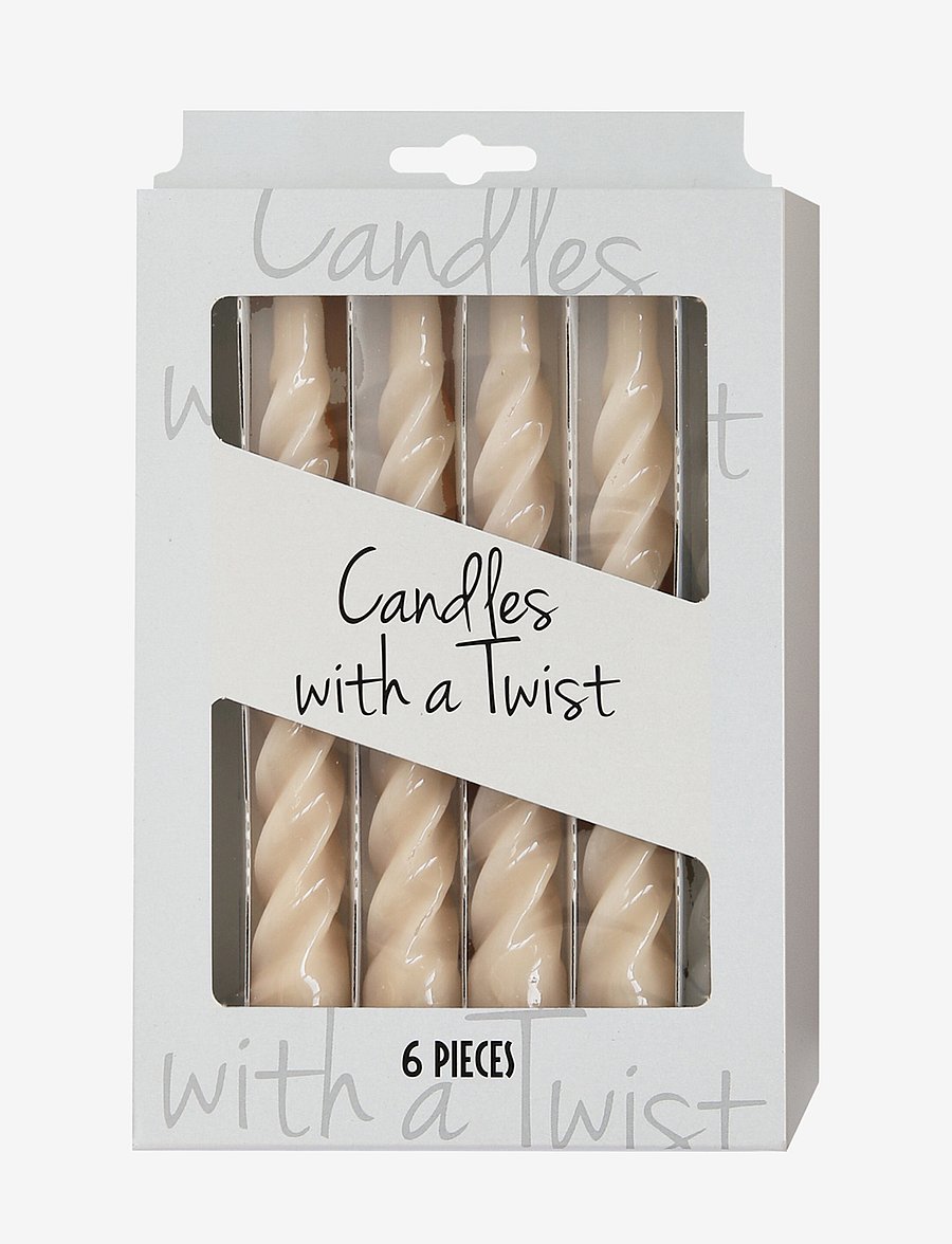Kunstindustrien - Twisted Candles, 6 piece box - iepērcies pēc cenas - nude - 2