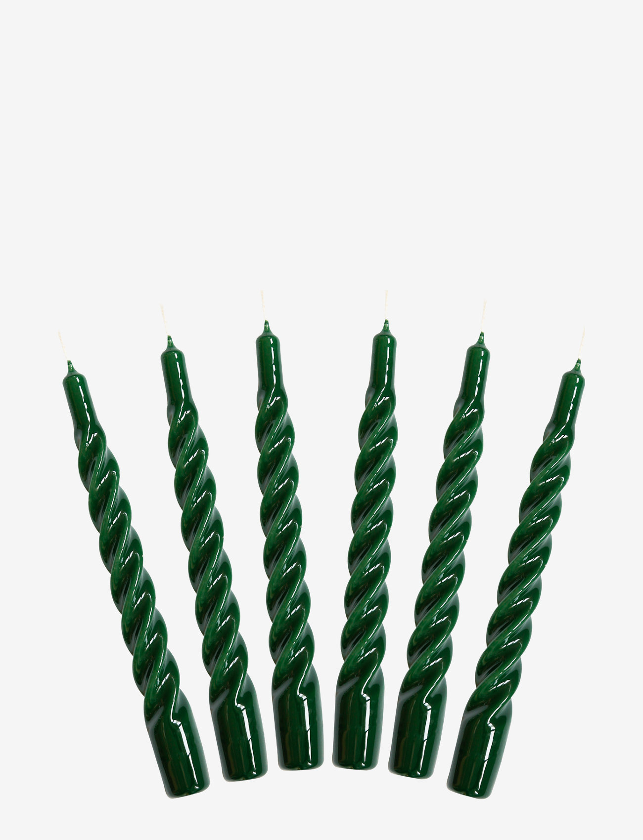 Kunstindustrien - Twisted Candles, 6 piece box - køb efter pris - green - 1