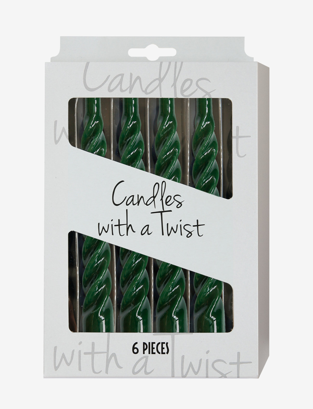 Kunstindustrien - Twisted Candles, 6 piece box - køb efter pris - green - 2