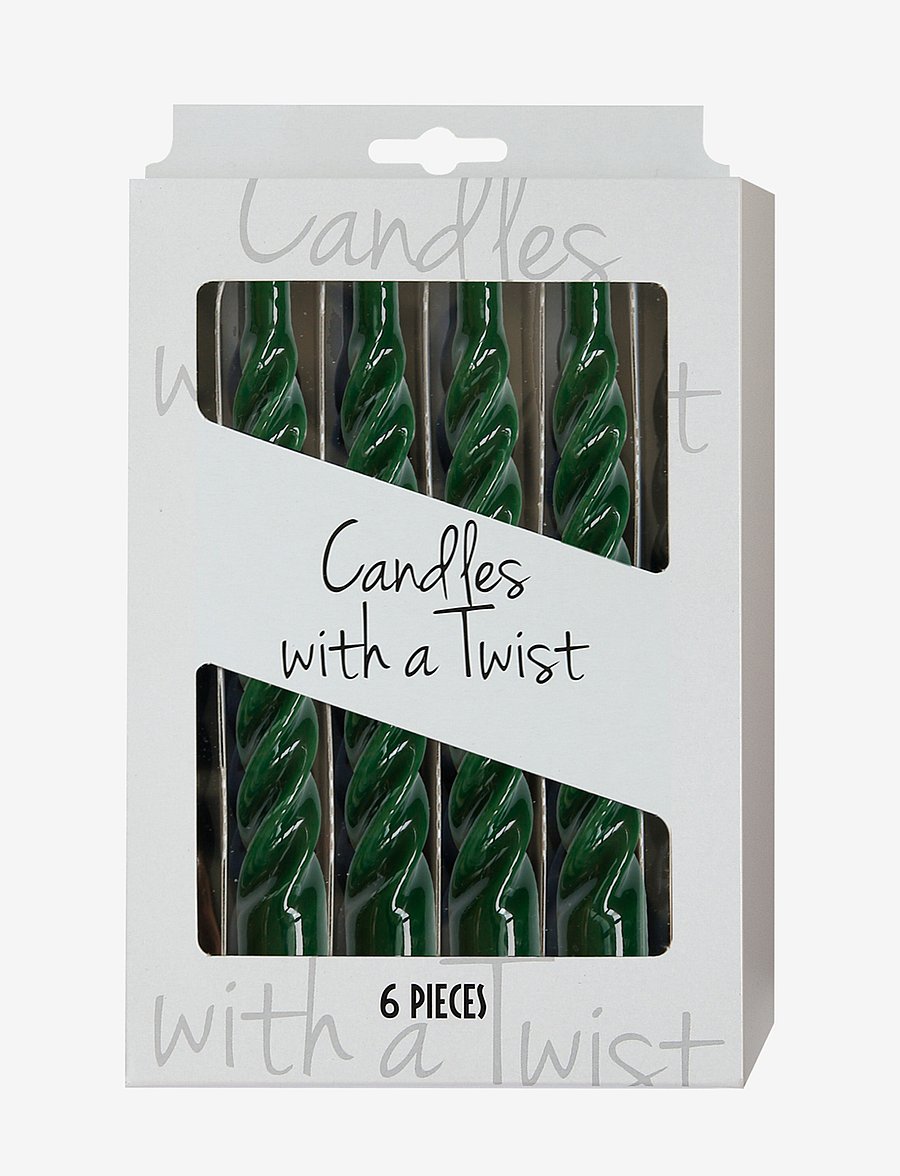 Kunstindustrien - Twisted Candles, 6 piece box - die niedrigsten preise - green - 1