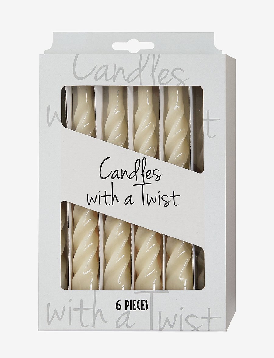 Kunstindustrien - Twisted Candles, 6 piece box - die niedrigsten preise - creme - 1