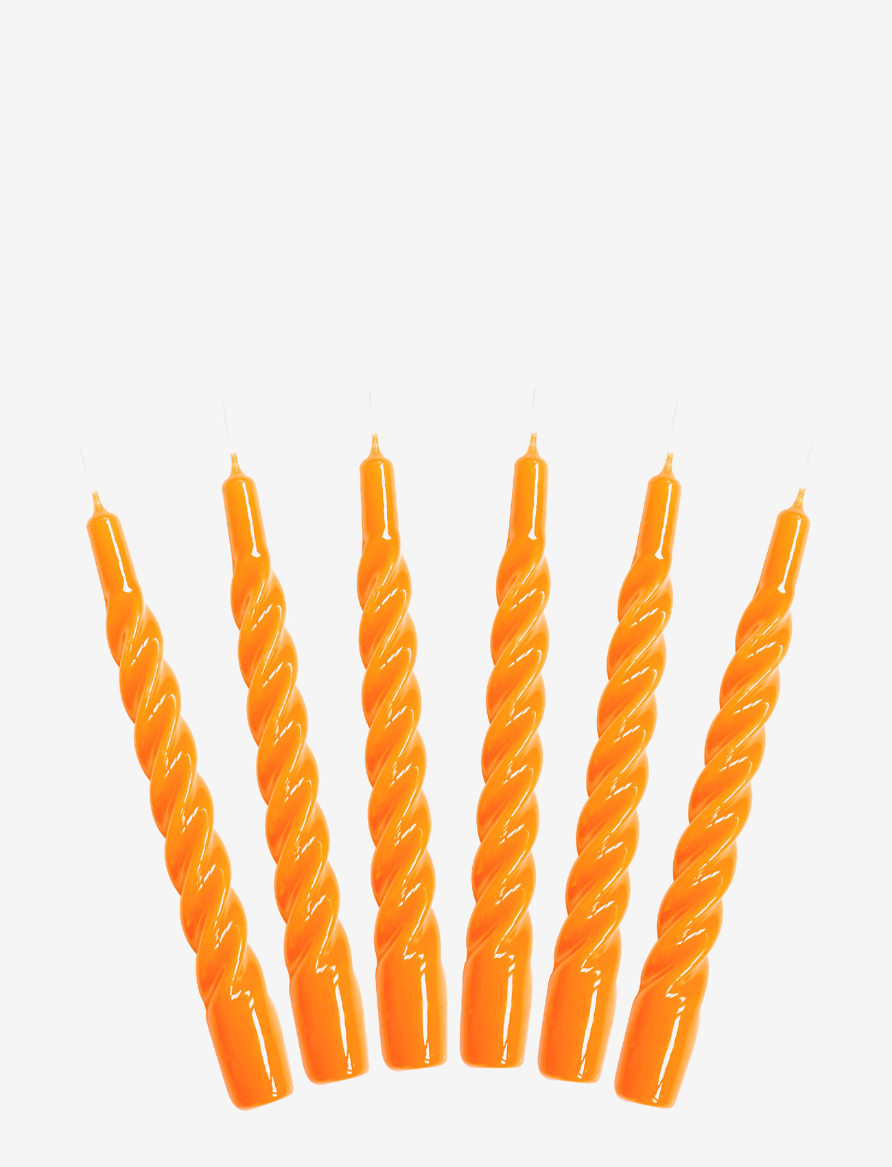 Kunstindustrien - Twisted Candles, 6 piece box - köp efter pris - orange - 0