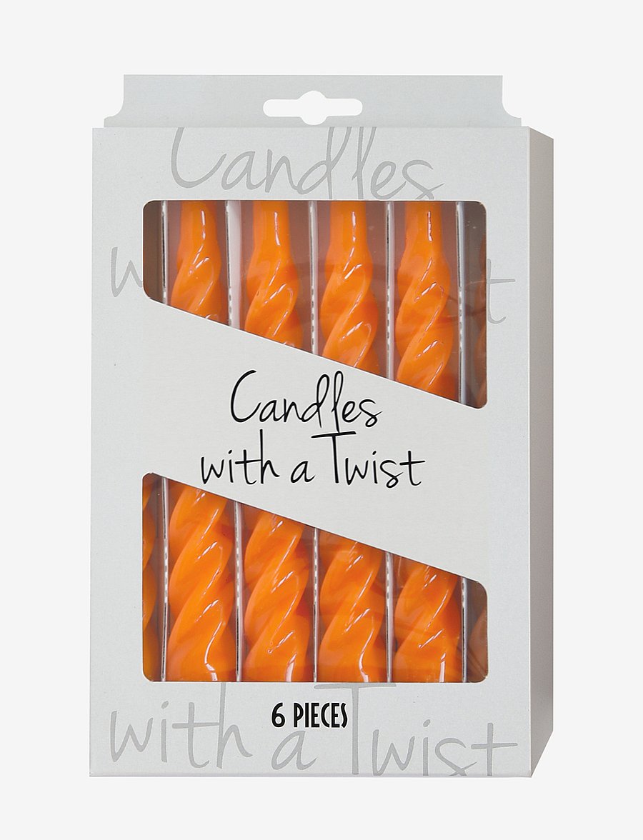 Kunstindustrien - Twisted Candles, 6 piece box - nach preis einkaufen - orange - 1