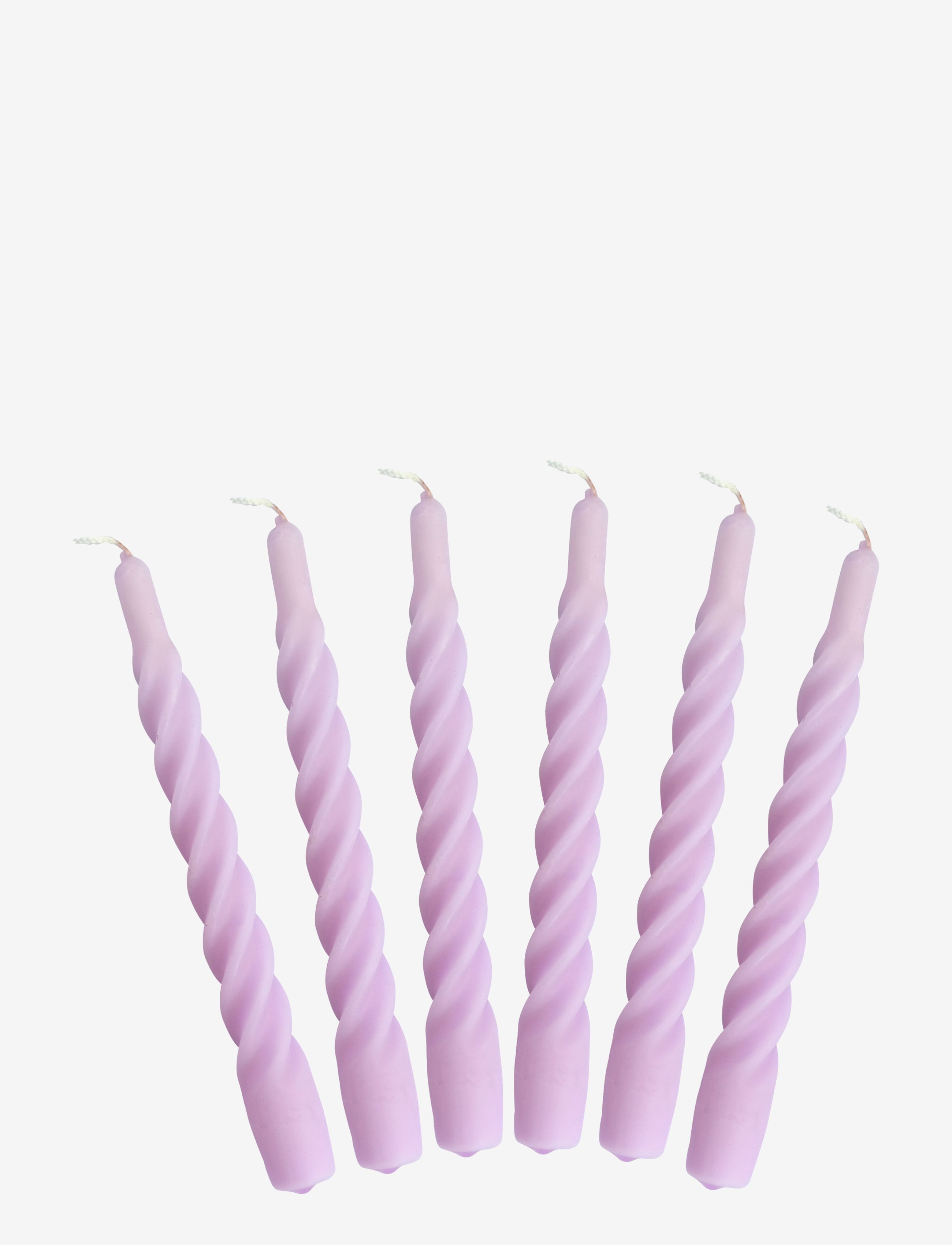 Kunstindustrien Candles With A Twist Matt, One Size, Candles, Lila - Pillar Homeware