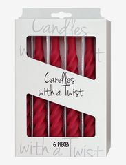 Kunstindustrien - Candles with a Twist - Matt - de laveste prisene - dark red - 1