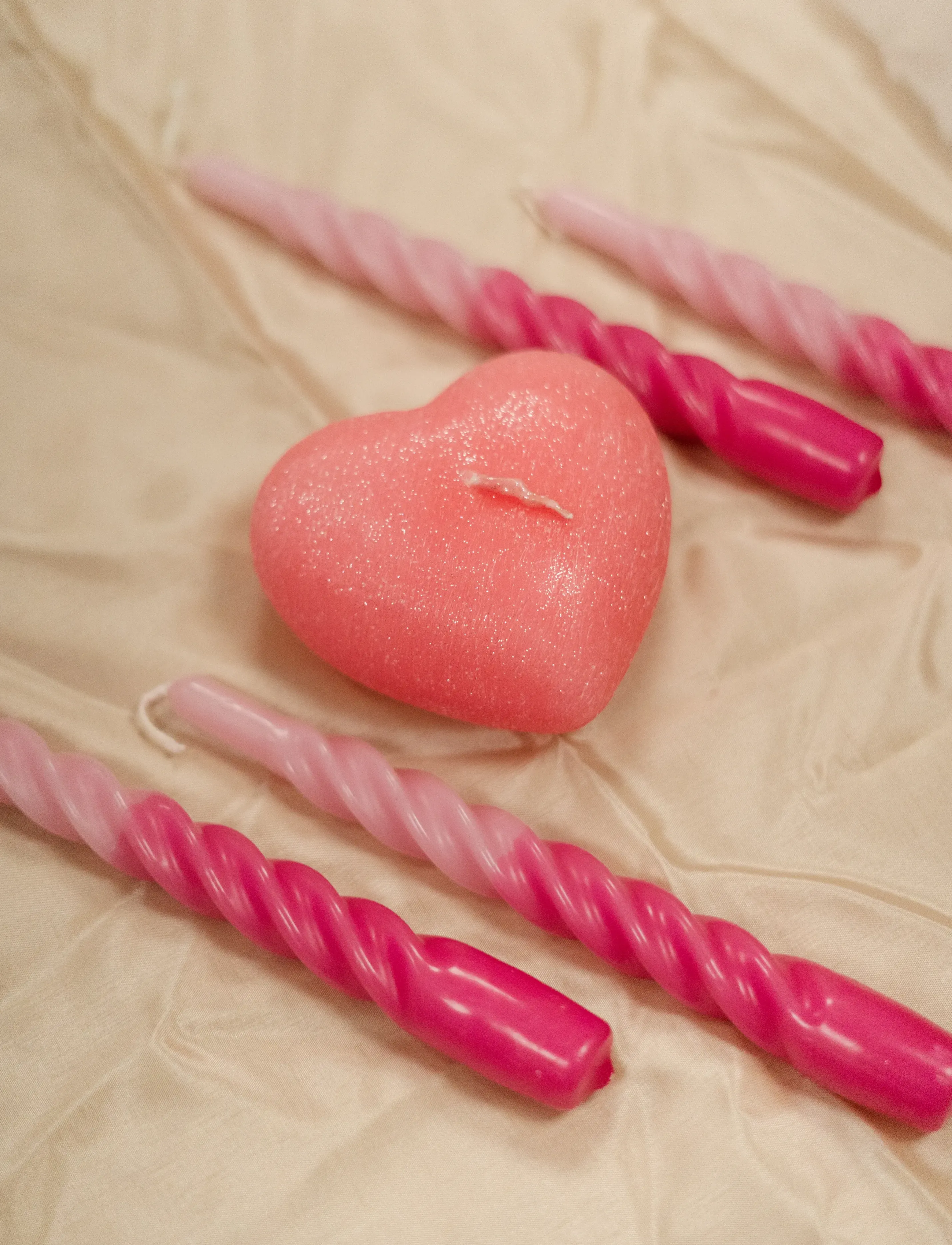Kunstindustrien Candles With A Twist Pink Ombre, 2.2X 20 cm, Candles, Rosa - Pillar Homeware
