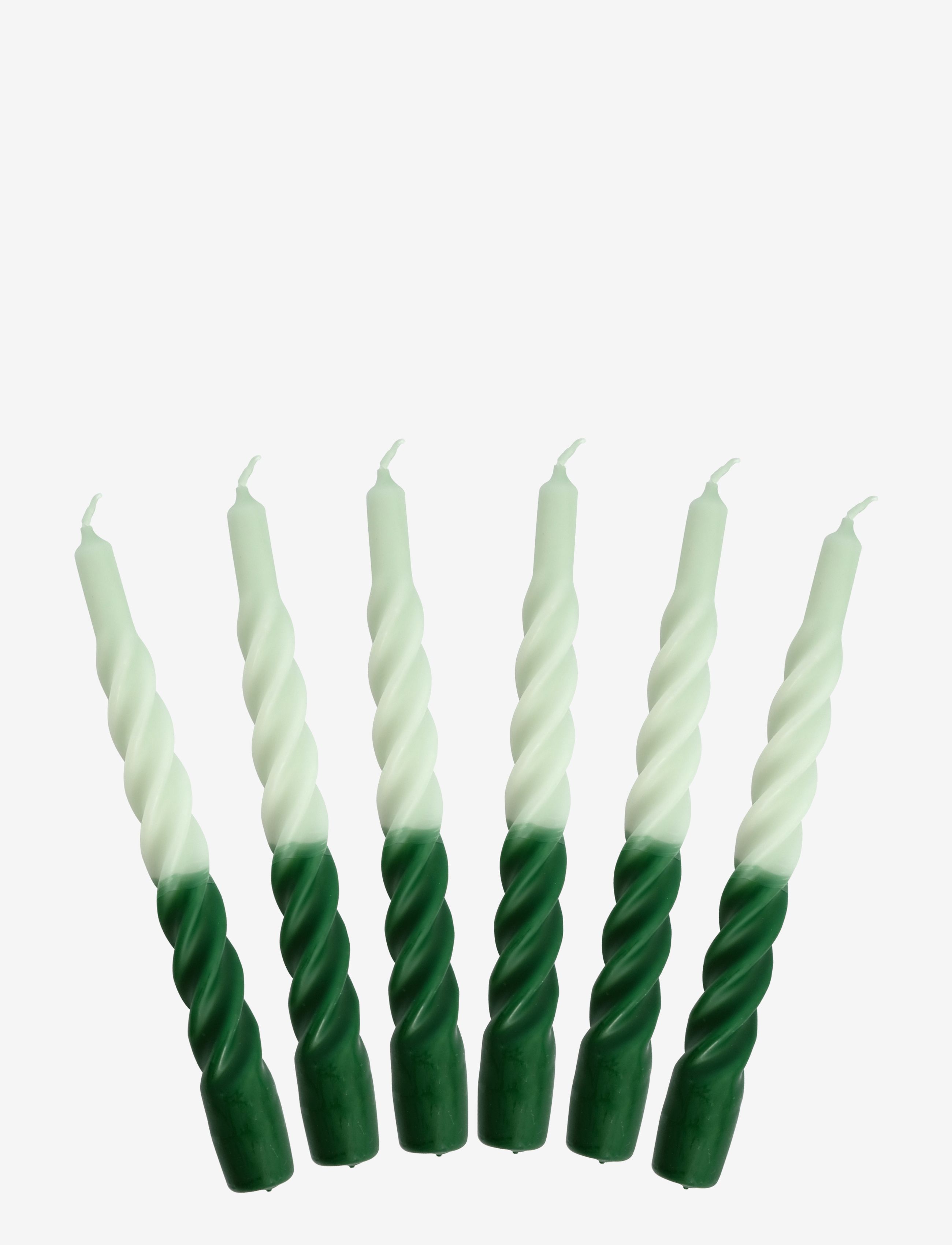 Kunstindustrien Candles With A Twist Matt, One Size, Candles, Grün - Pillar Homeware