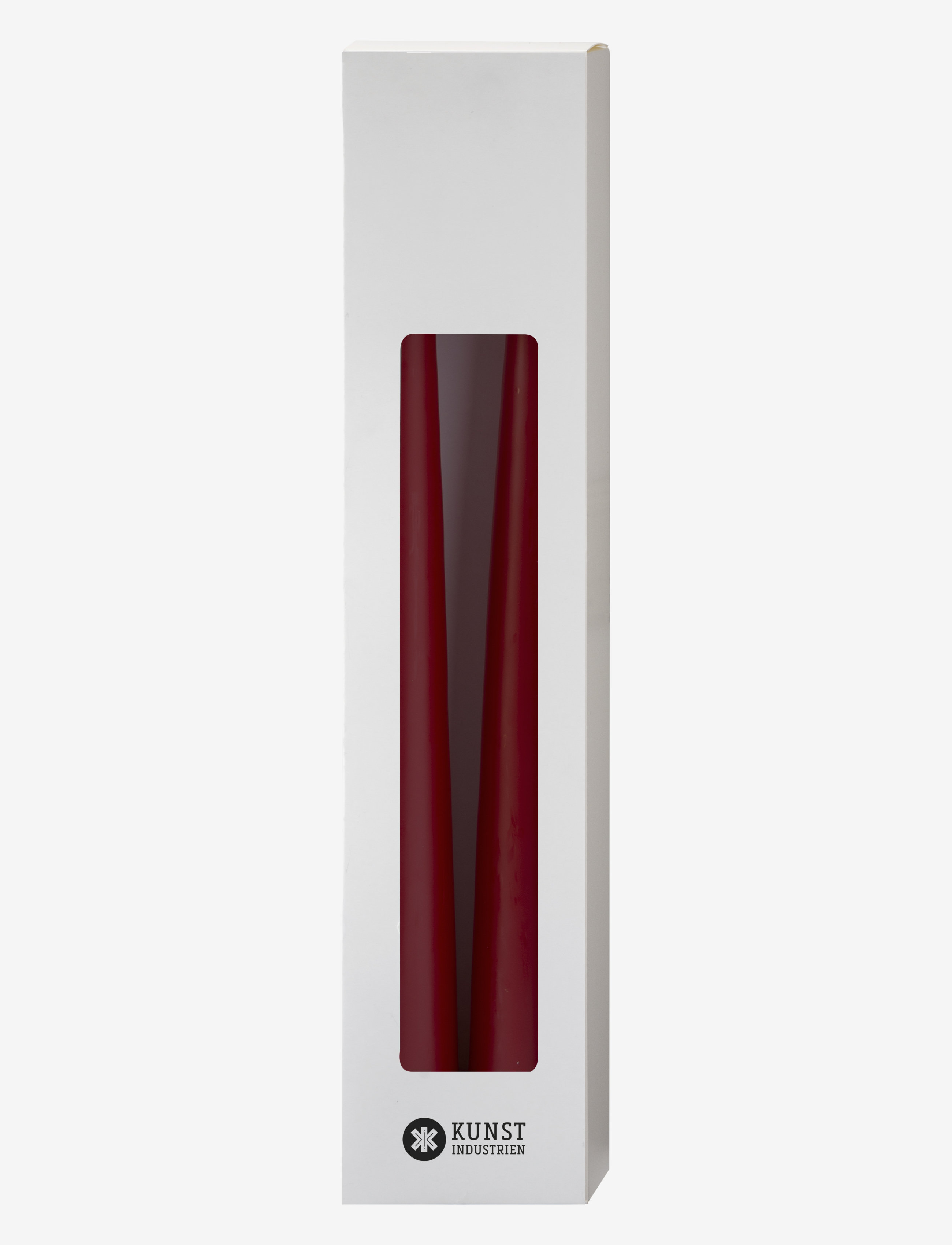 Kunstindustrien - Hand Dipped Decoration Candles, 2 pack - kronljus - bordeaux - 1