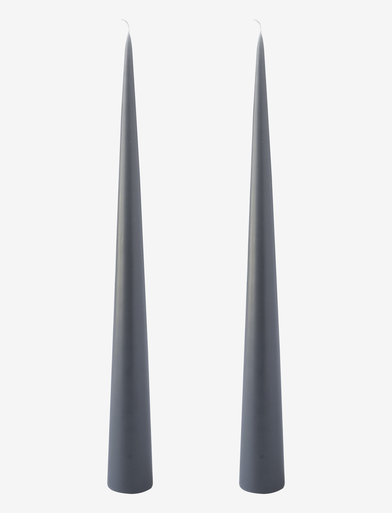 Kunstindustrien - Hand Dipped Decoration Candles, 2 pack - lowest prices - carcoal grey - 0