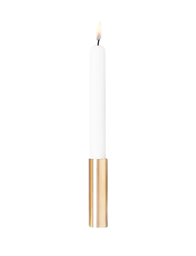 Kunstindustrien Slim Light - candlesticks - Stainless Steel - 14 cm - Ljusstakar & Ljushållare - BRASS / gold