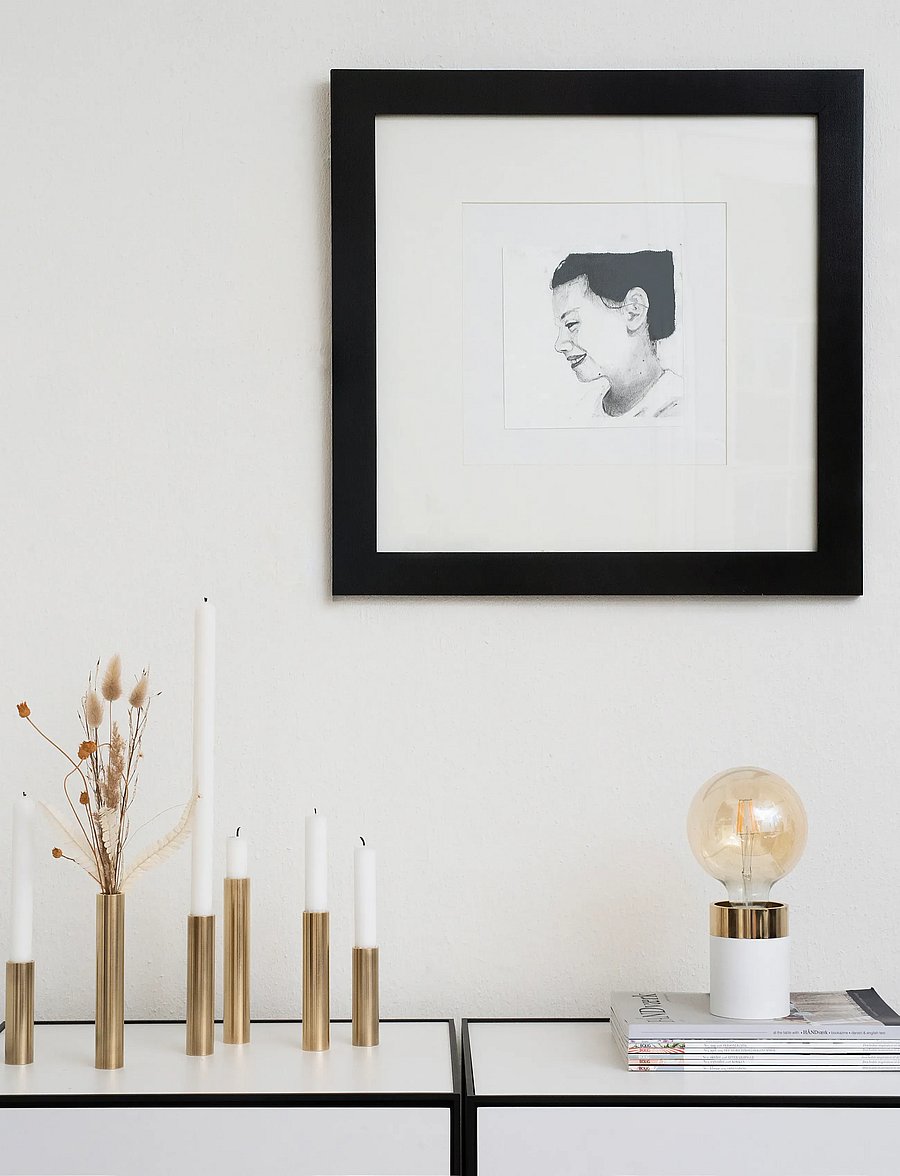 Kunstindustrien - Slim Light - candlesticks - Brass - 14 cm - küünlajalad - brass - 0
