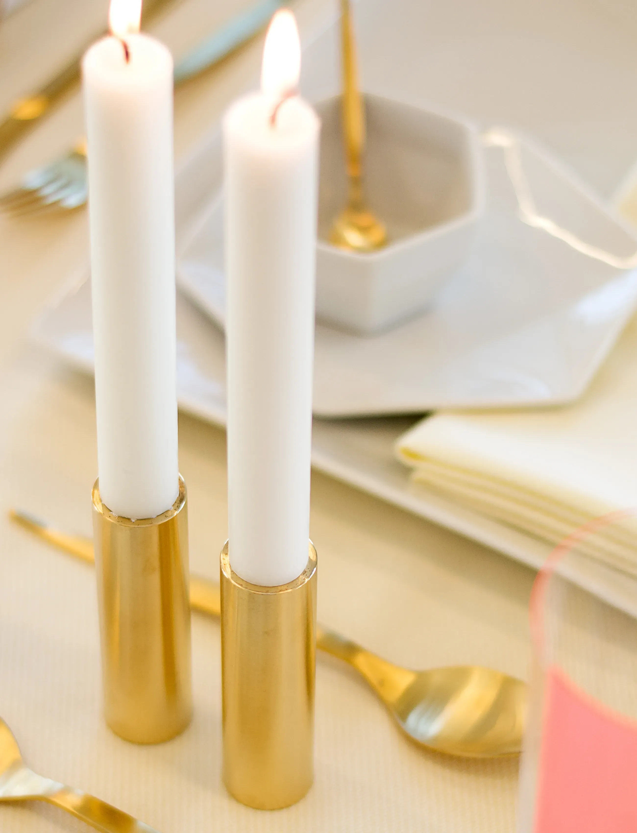 Kunstindustrien - Slim Light - candlesticks - Brass - 14 cm - lysestager - brass - 2