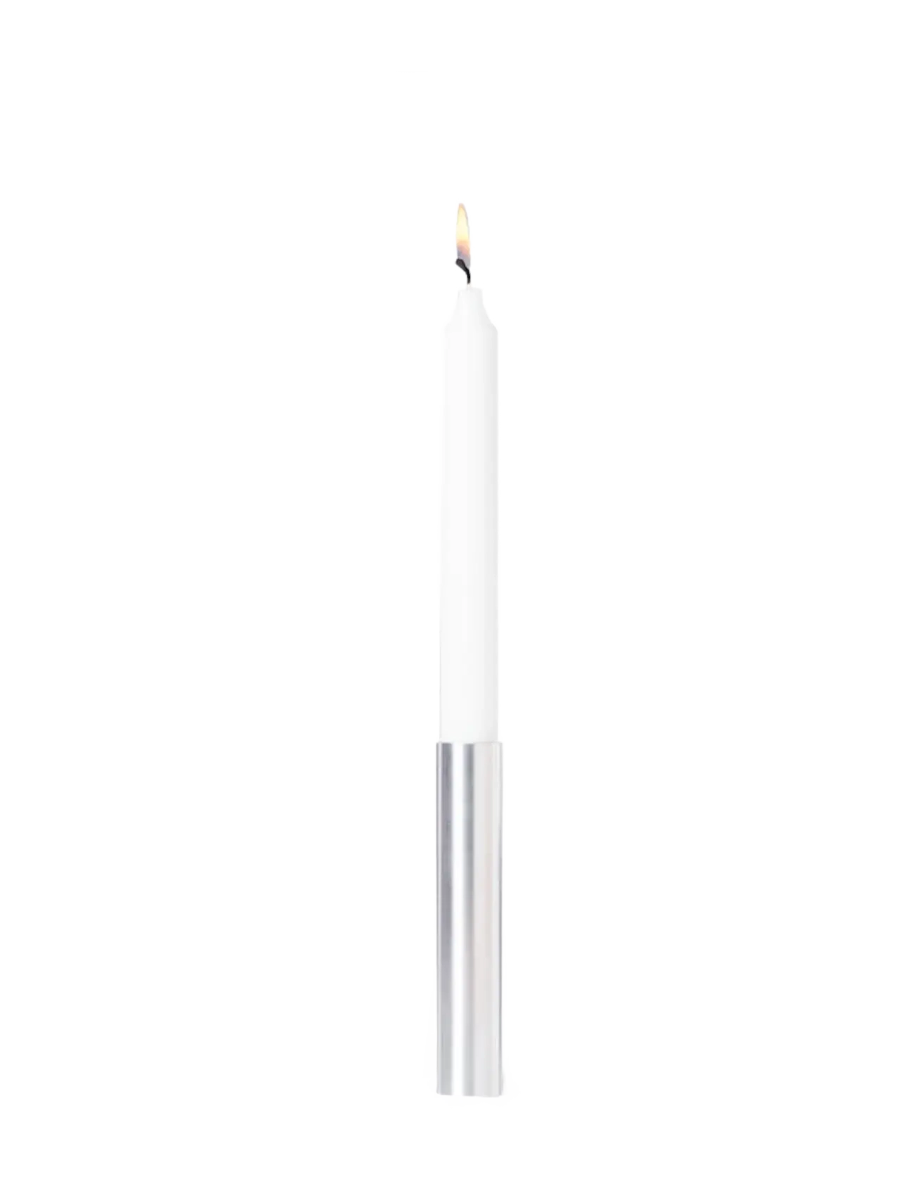 Kunstindustrien Slim Light - Candlesticks - Stainless Steel - 14 cm, 2.2X 14 cm, Silver, Candle & Tealight Holders > Candle Holders, Unisex