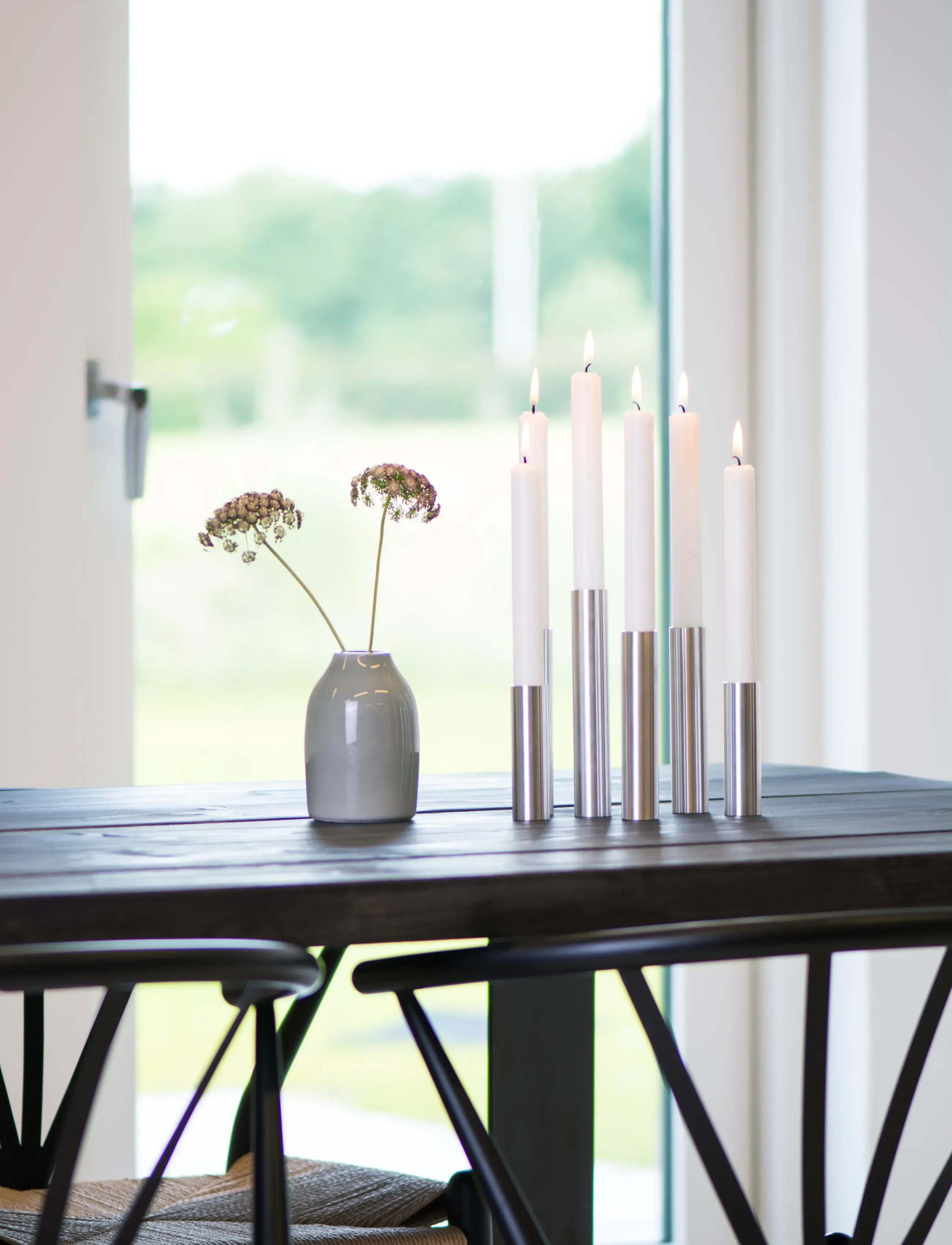 Kunstindustrien - Slim Light - candlesticks - Stainless Steel - 14 cm - kerzenständer - stainless steel - 2