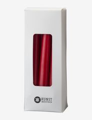 Kunstindustrien - Small colored candle - giftbox w. 12 pcs - laveste priser - dark red - 0