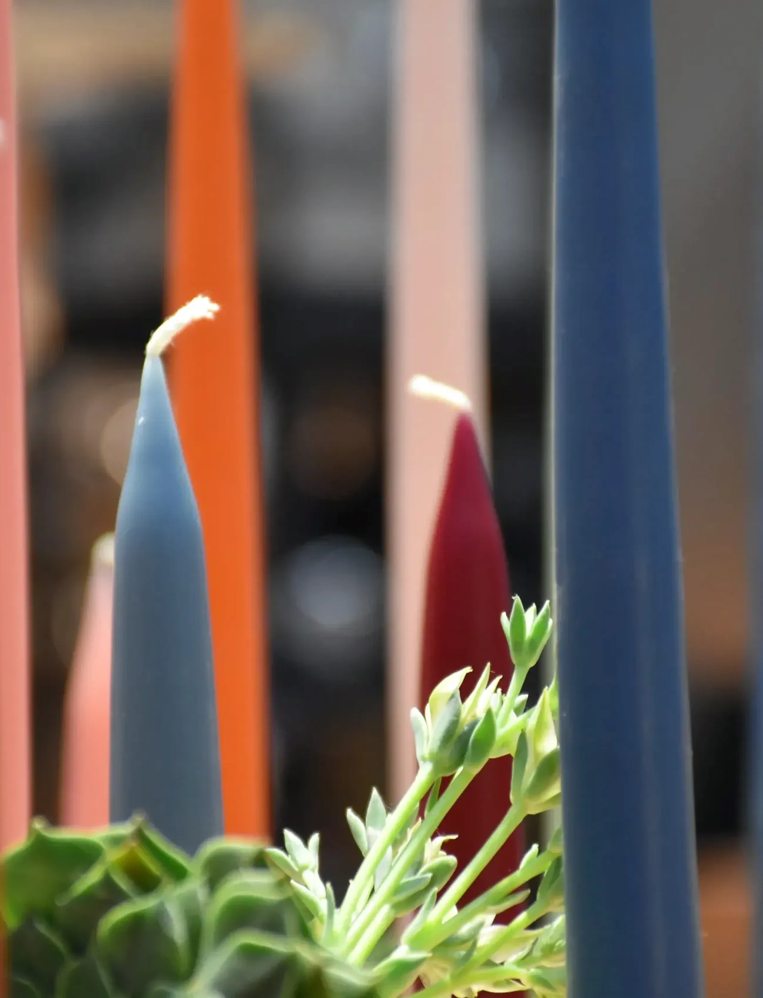 Kunstindustrien Small Colored Candle Giftbox W. 12 Pcs, One Size, Candles, Rot - Pillar Homeware
