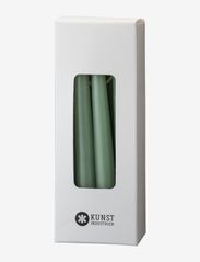 Kunstindustrien - Small colored candle - giftbox w. 12 pcs - laveste priser - dark reseda green - 0