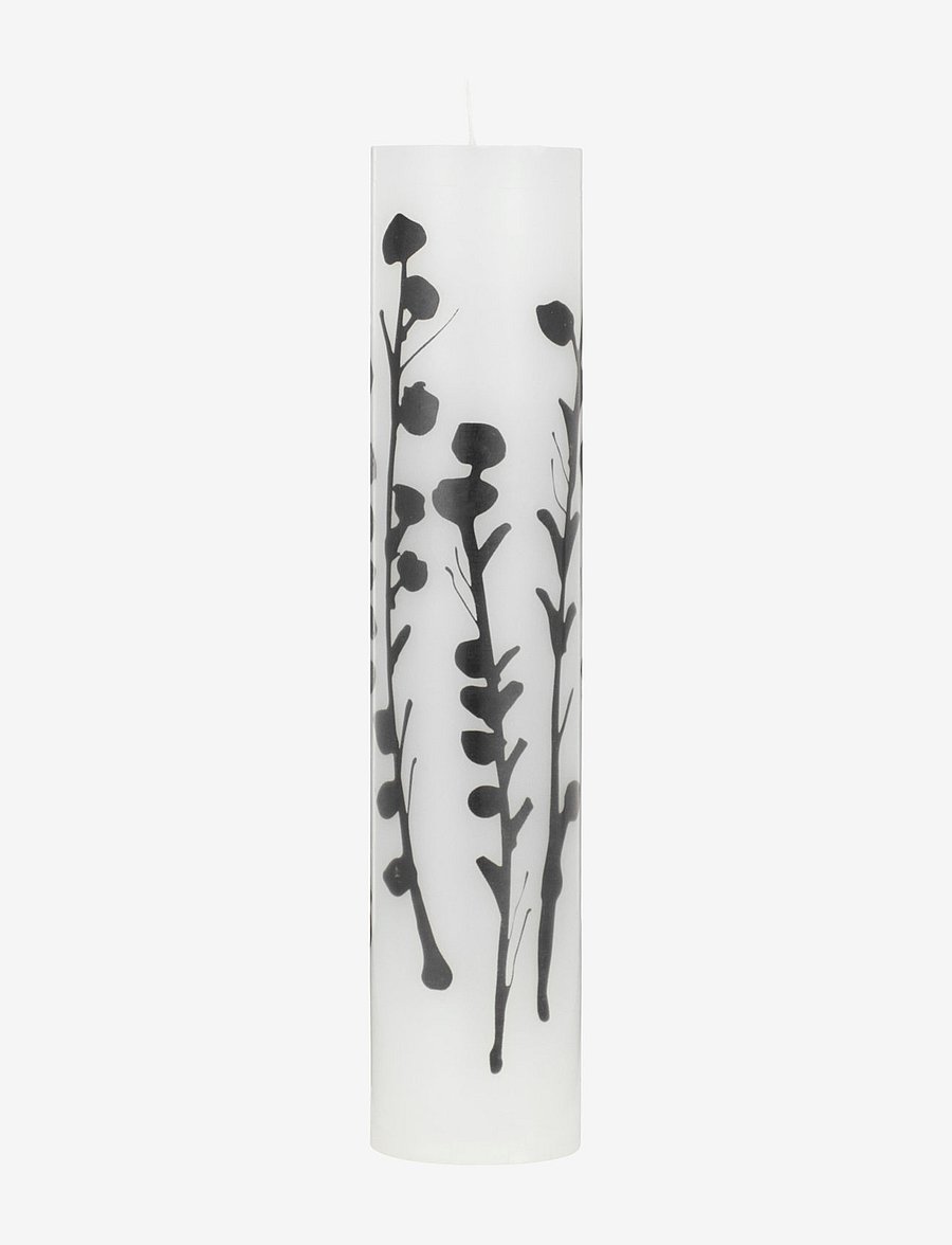 Kunstindustrien - Wax Alter Candles 5 x 25- Black Wild Flowers - blockkerzen - black pattern - 1