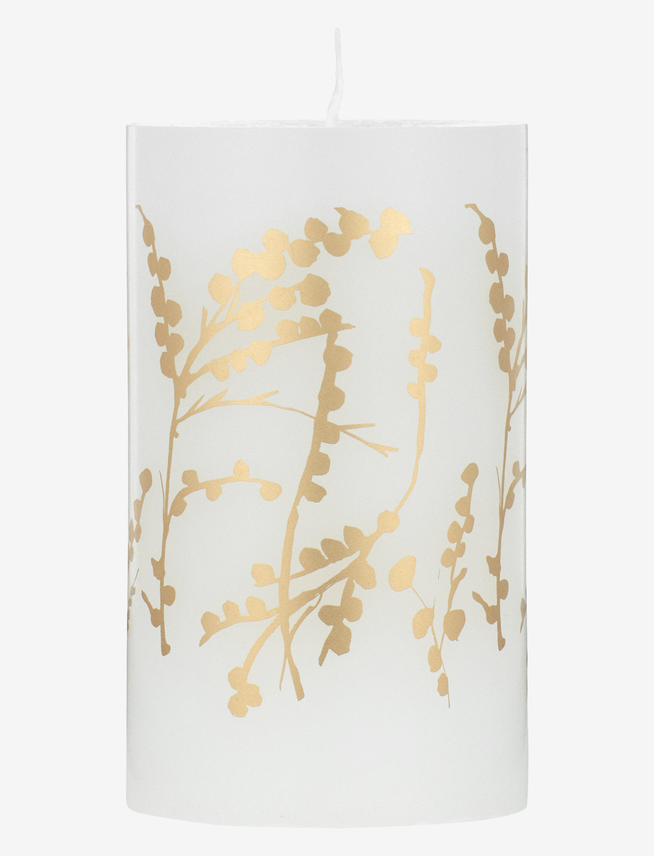 KUNSTINDUSTRIEN Wax Alter Candles 7X 12- Gold Wild Flowers Gold - One Size - Unisex
