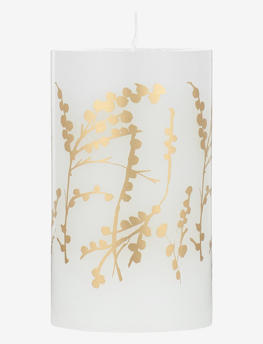 Kunstindustrien - Wax Alter Candles 7x 12- Gold Wild Flowers - vahast küünlad - gold pattern - 1