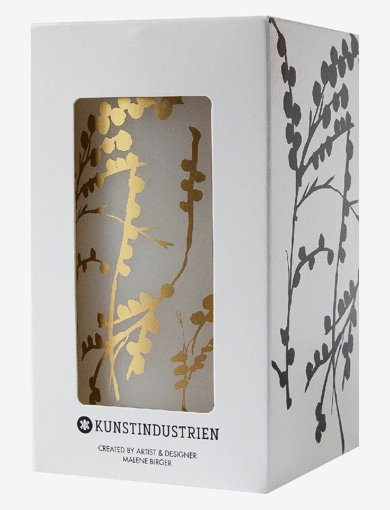 Kunstindustrien - Wax Alter Candles 7x 12- Gold Wild Flowers - blockkerzen - gold pattern - 2