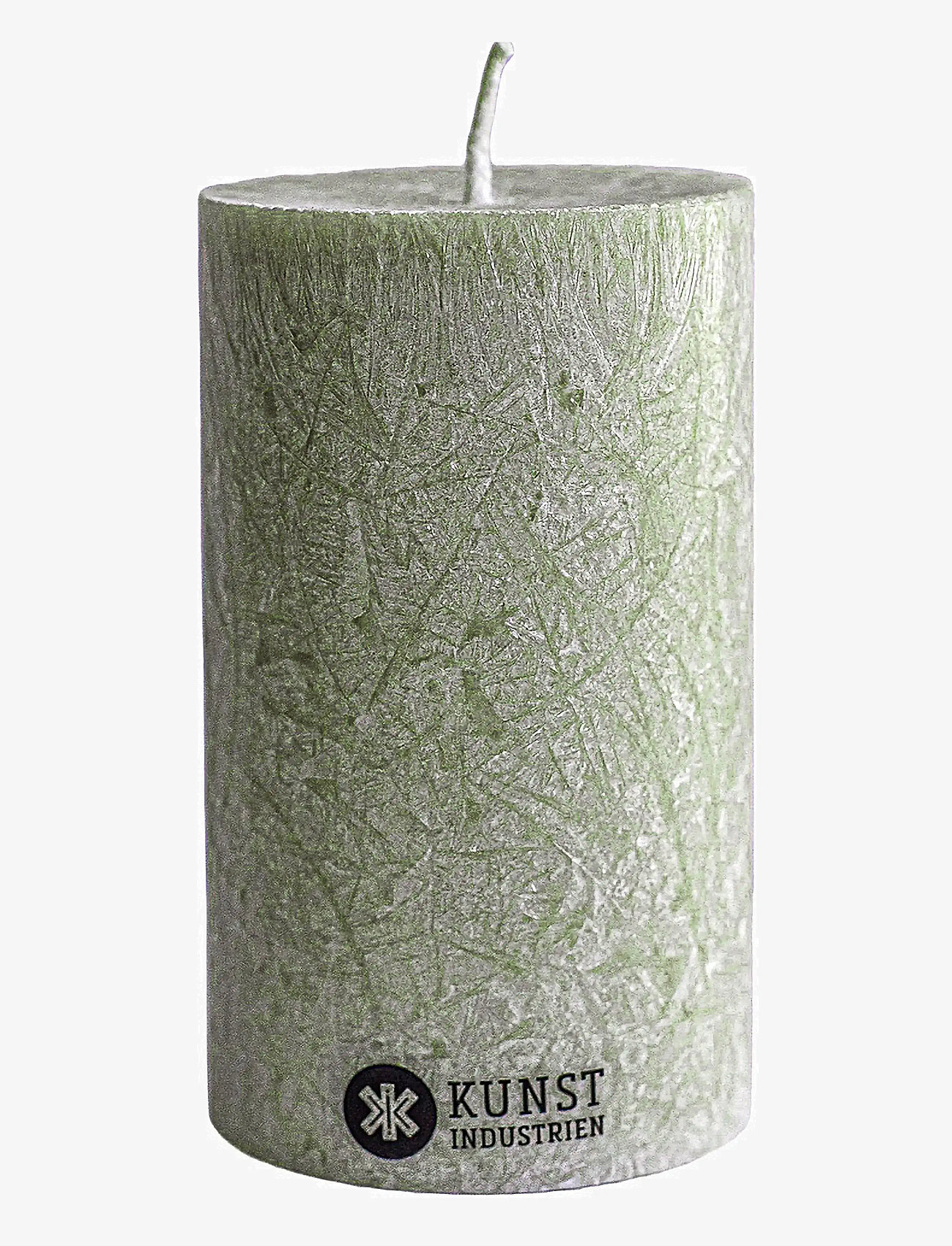Kunstindustrien - Upcycled olive wax pillar candle - köp efter pris - moss green - 0