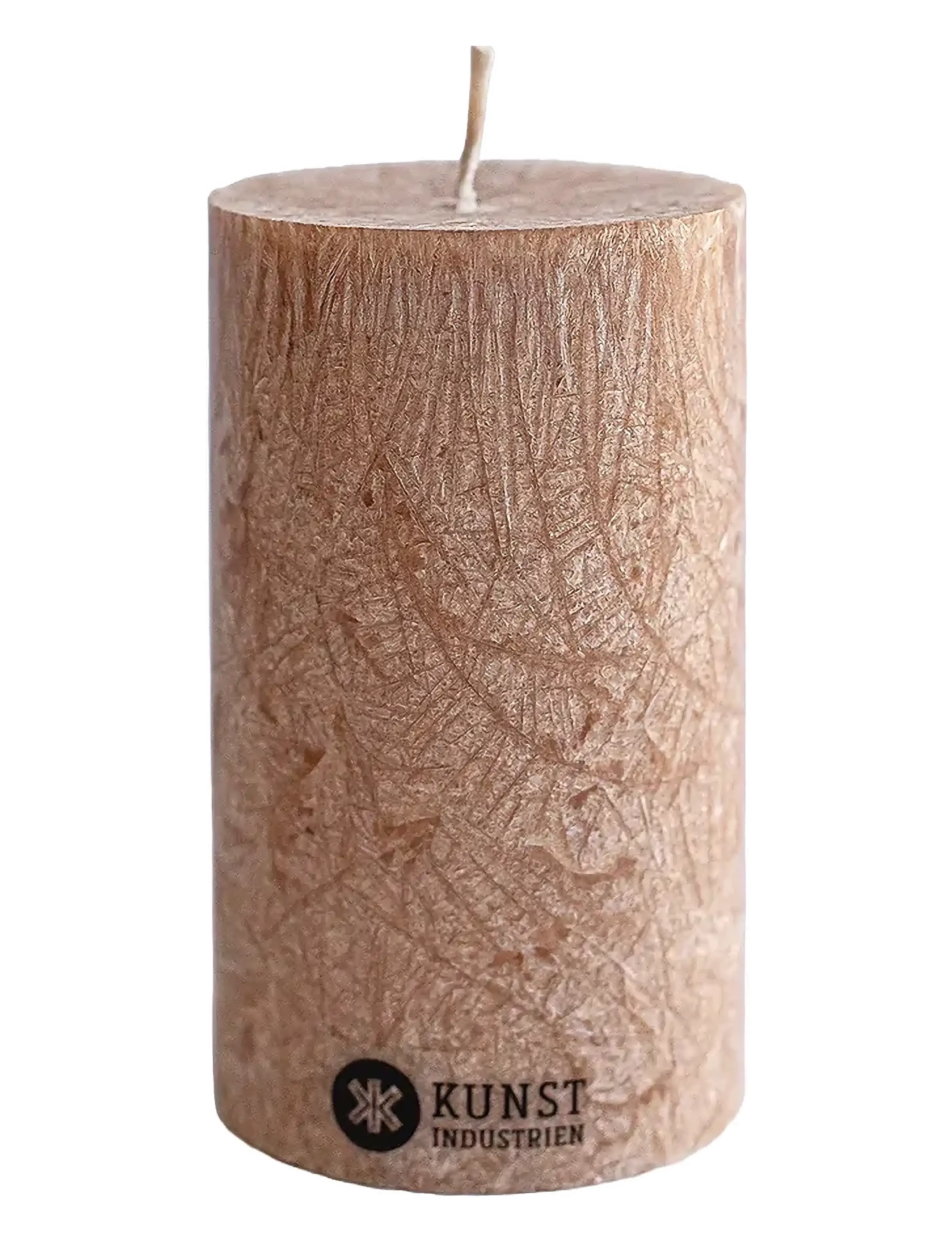 KUNSTINDUSTRIEN Upcycled Olive Wax Pillar Candle Beige - 6X10CM - Unisex