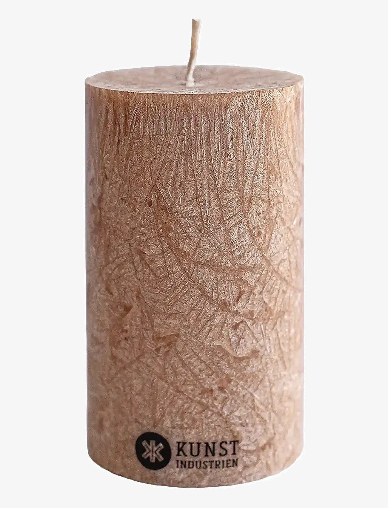 Kunstindustrien - Upcycled olive wax pillar candle - blockkerzen - hazelnut - 1