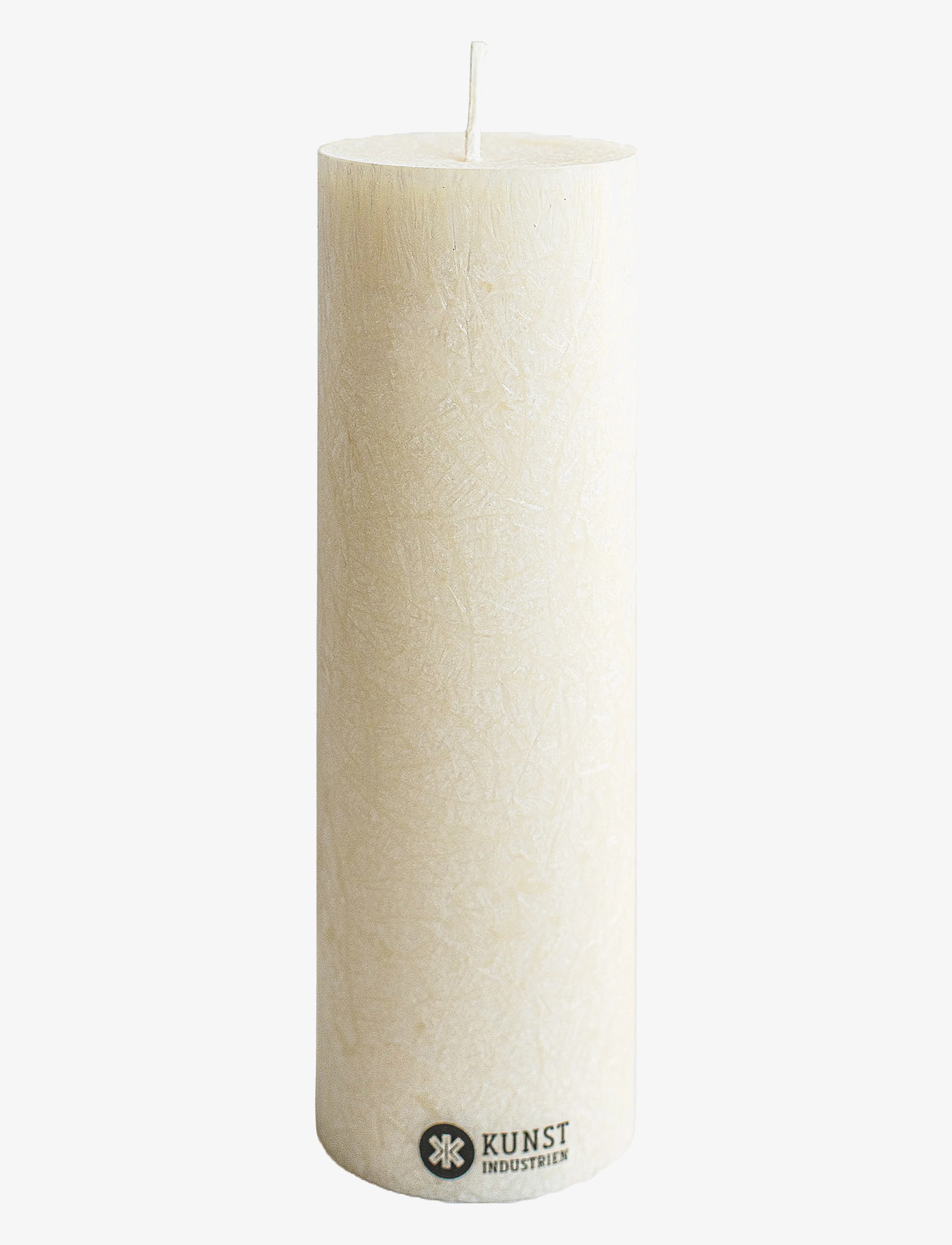 KUNSTINDUSTRIEN Upcycled Olive Wax Pillar Candle Cream - 6X18CM - Unisex