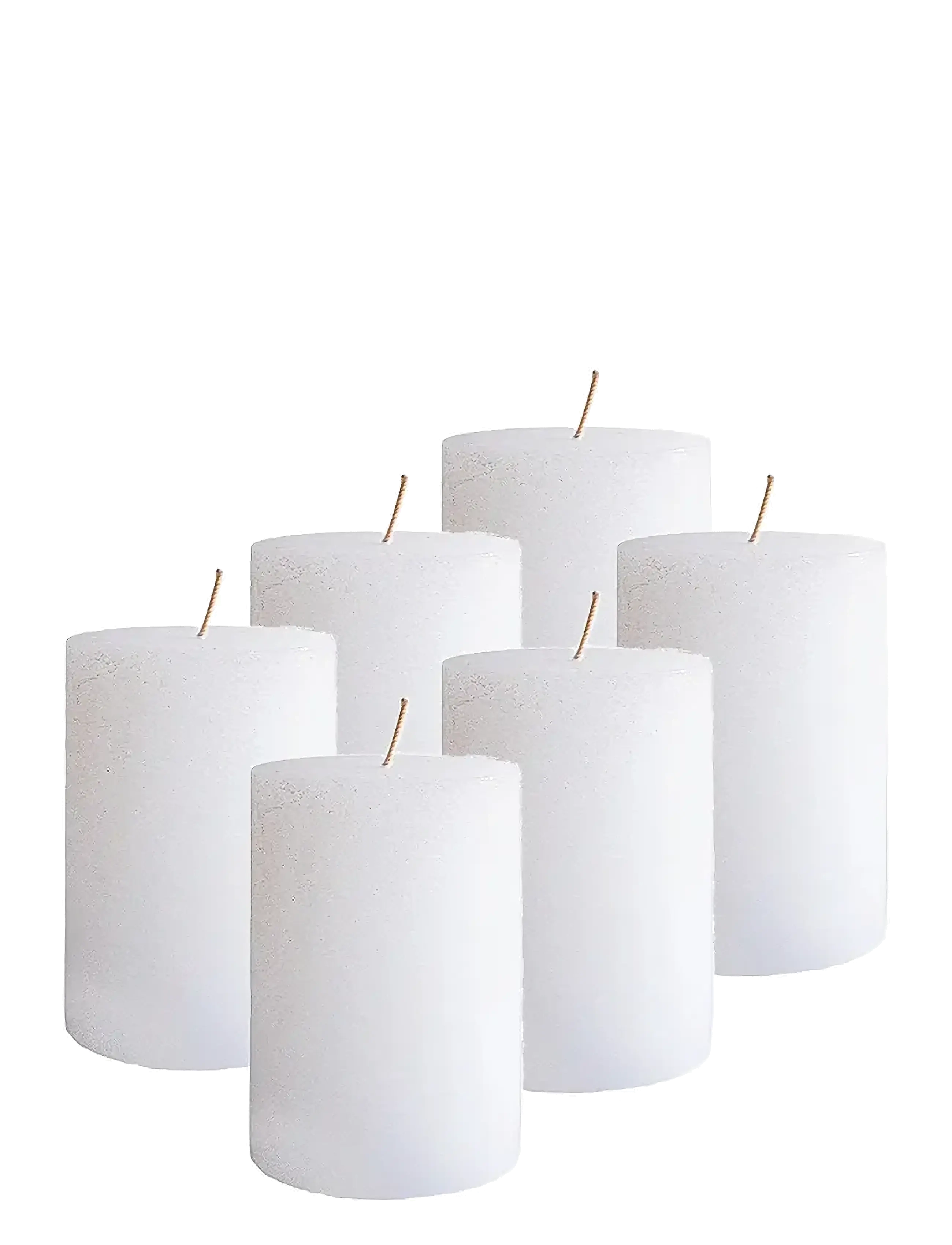 KUNSTINDUSTRIEN Rustic Pillar Candles Weiß - 7X10CM - Unisex