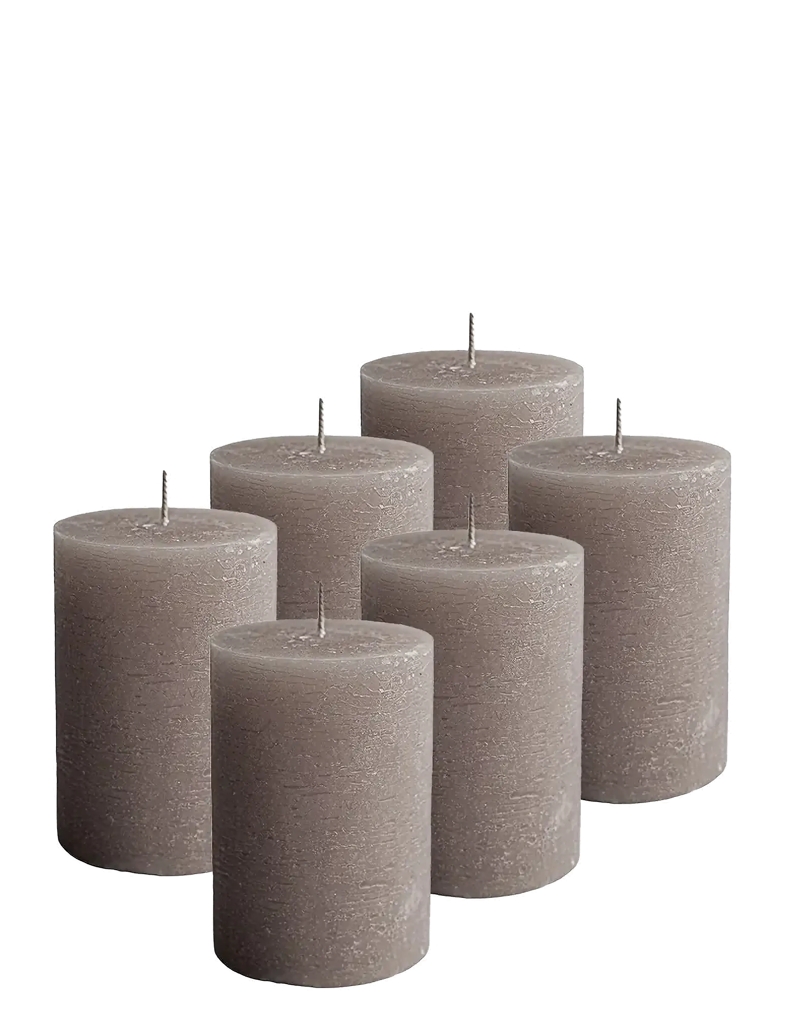 KUNSTINDUSTRIEN Rustic Pillar Candles Grau - 7X10CM - Unisex