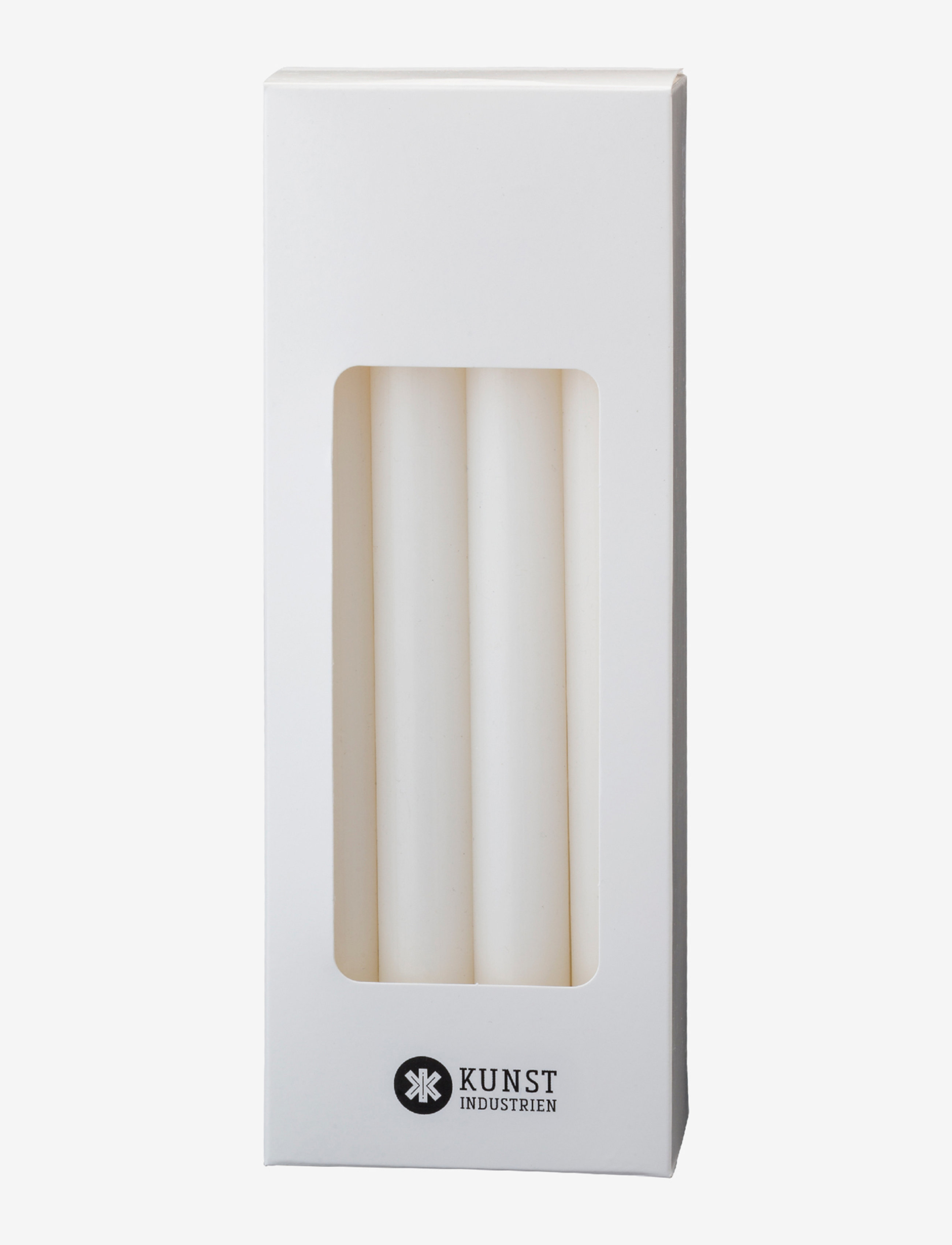 Kunstindustrien White Taper Candles, 20 Cm, 8 Pack, Candles, Hvid, Str: ONE SIZE