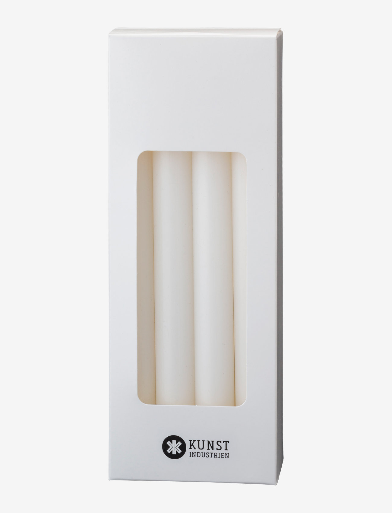 Kunstindustrien - White Taper Candles, 20 cm, 8 pack - alhaisimmat hinnat - white - 0