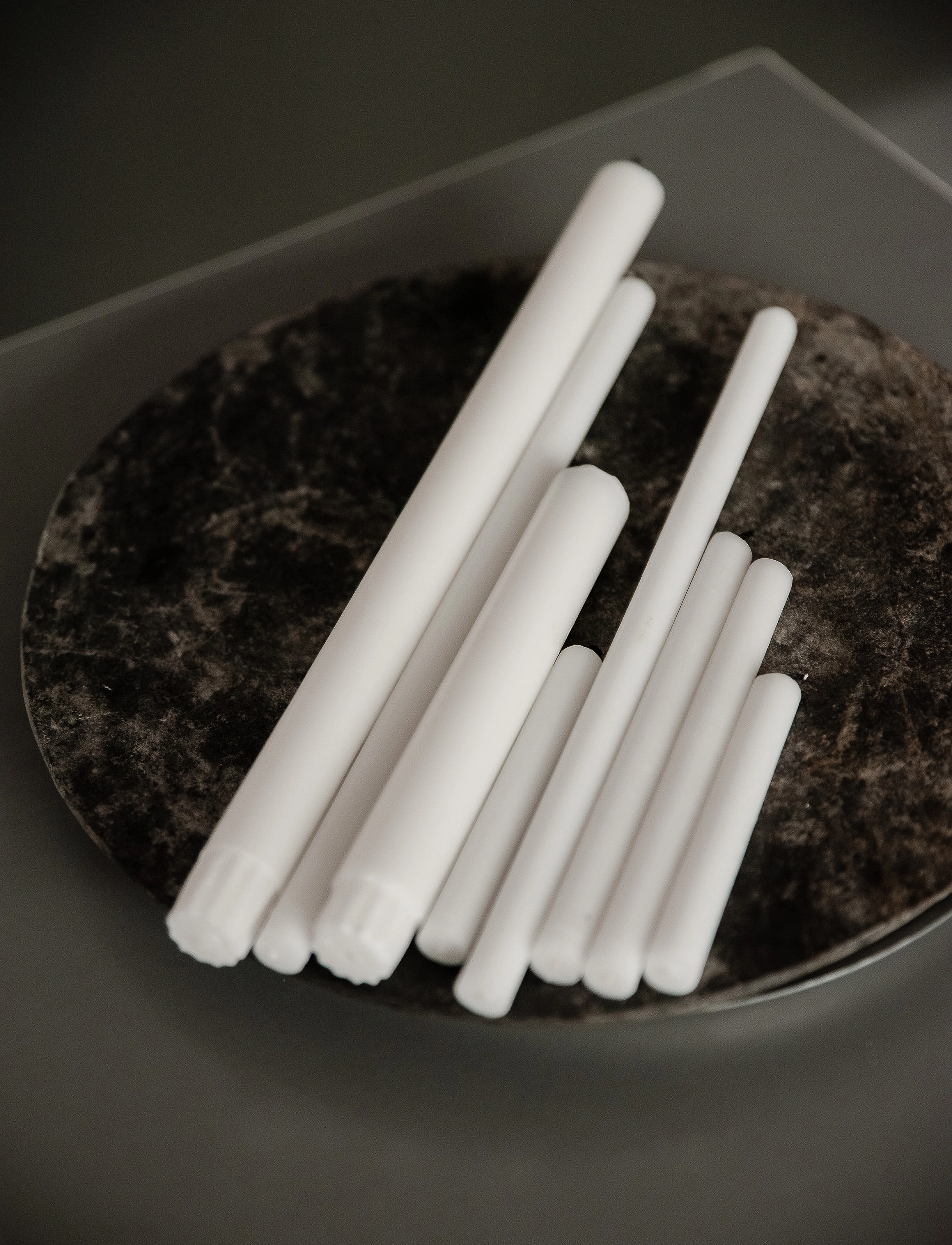 Kunstindustrien White Taper Candles, 20 cm, 8 Pack, One Size, White, Dekoration > Stearinlys, Unisex